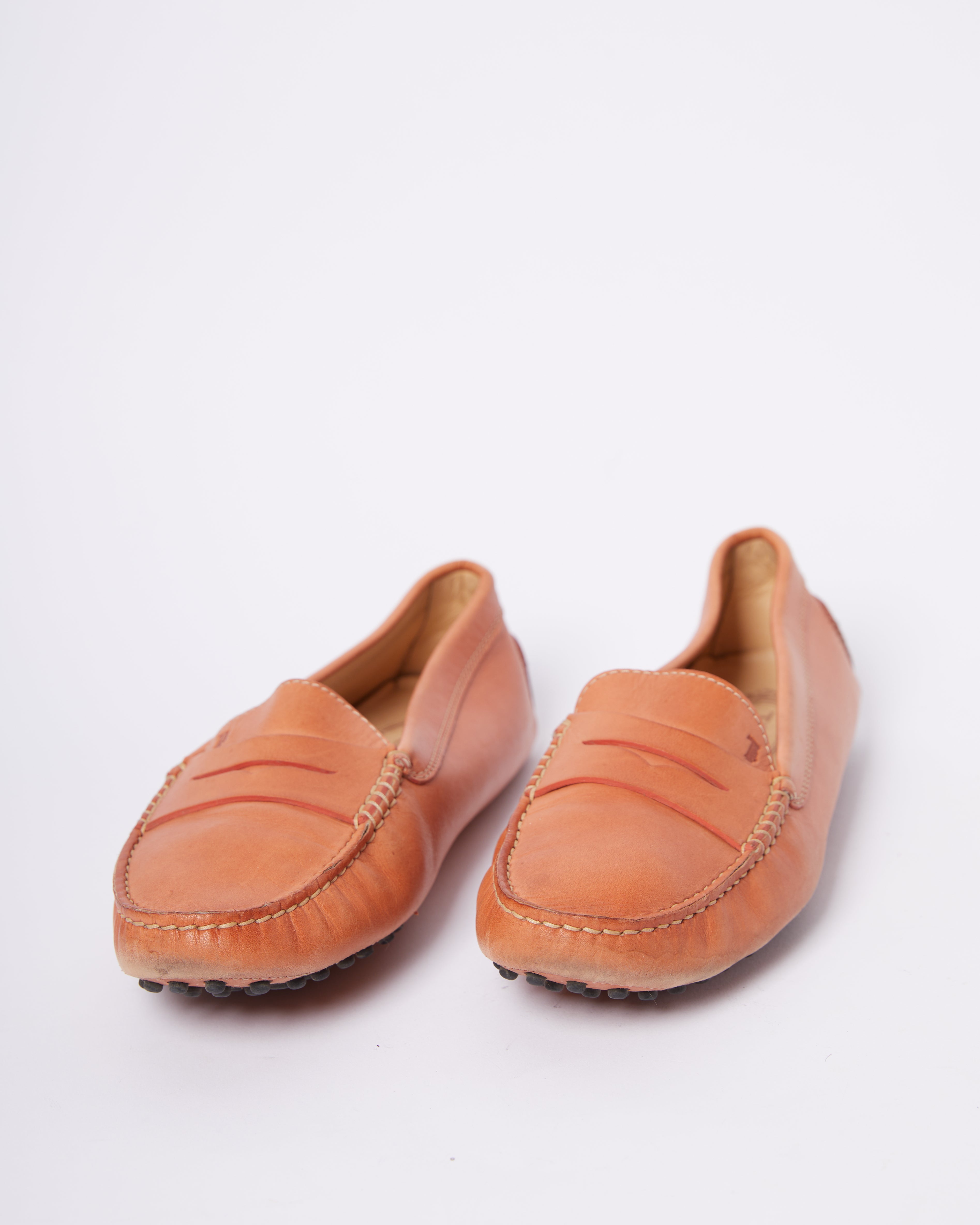 Tods Orange Loafers