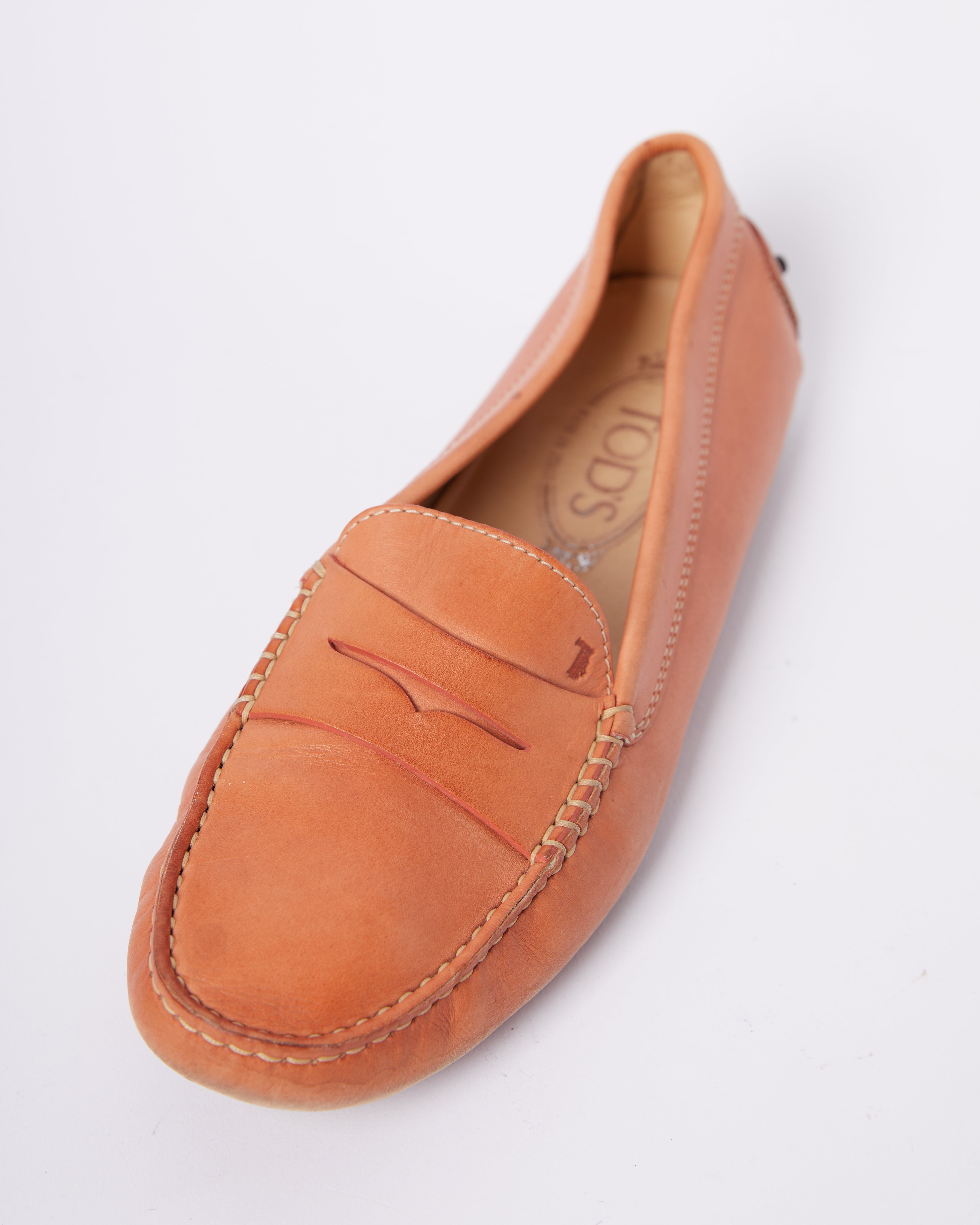 Tods Orange Loafers