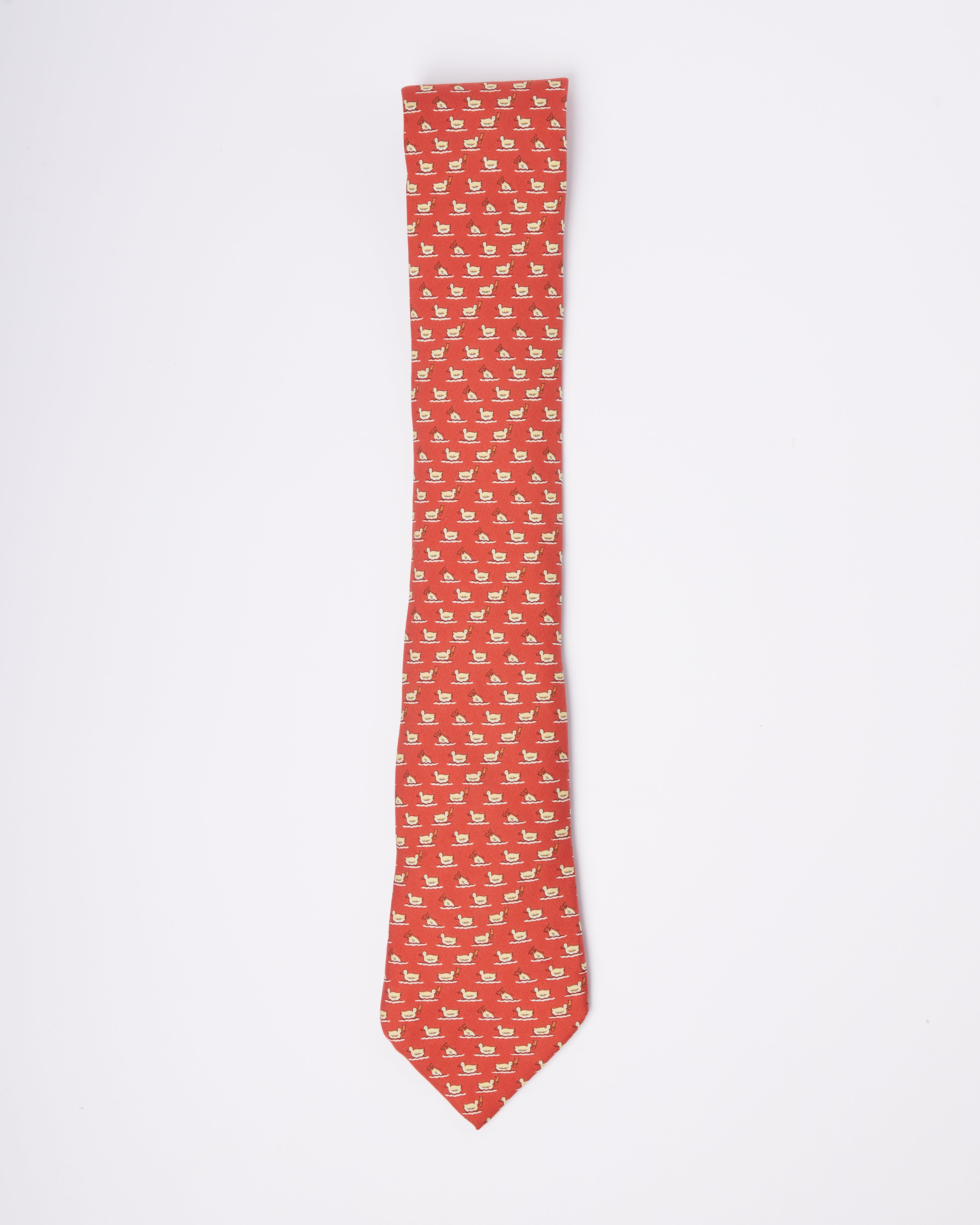 Hermes Duckie Red Tie