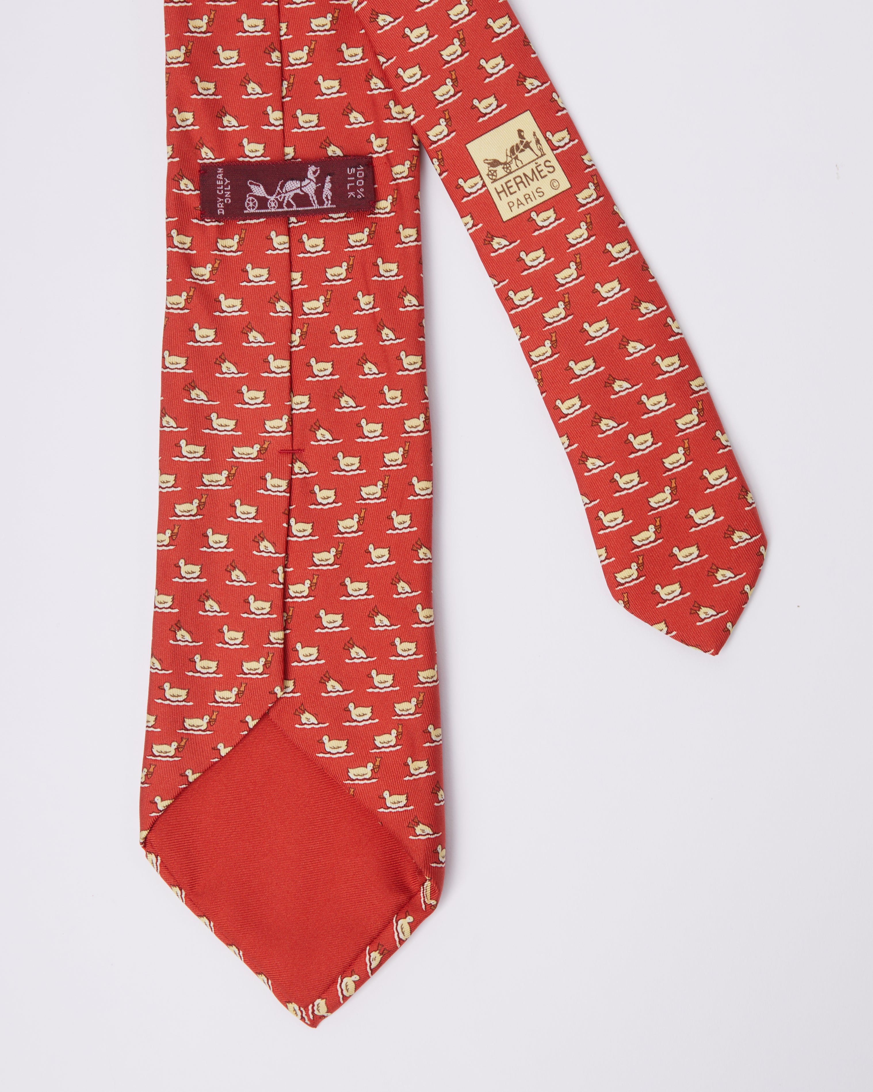 Hermes Duckie Red Tie