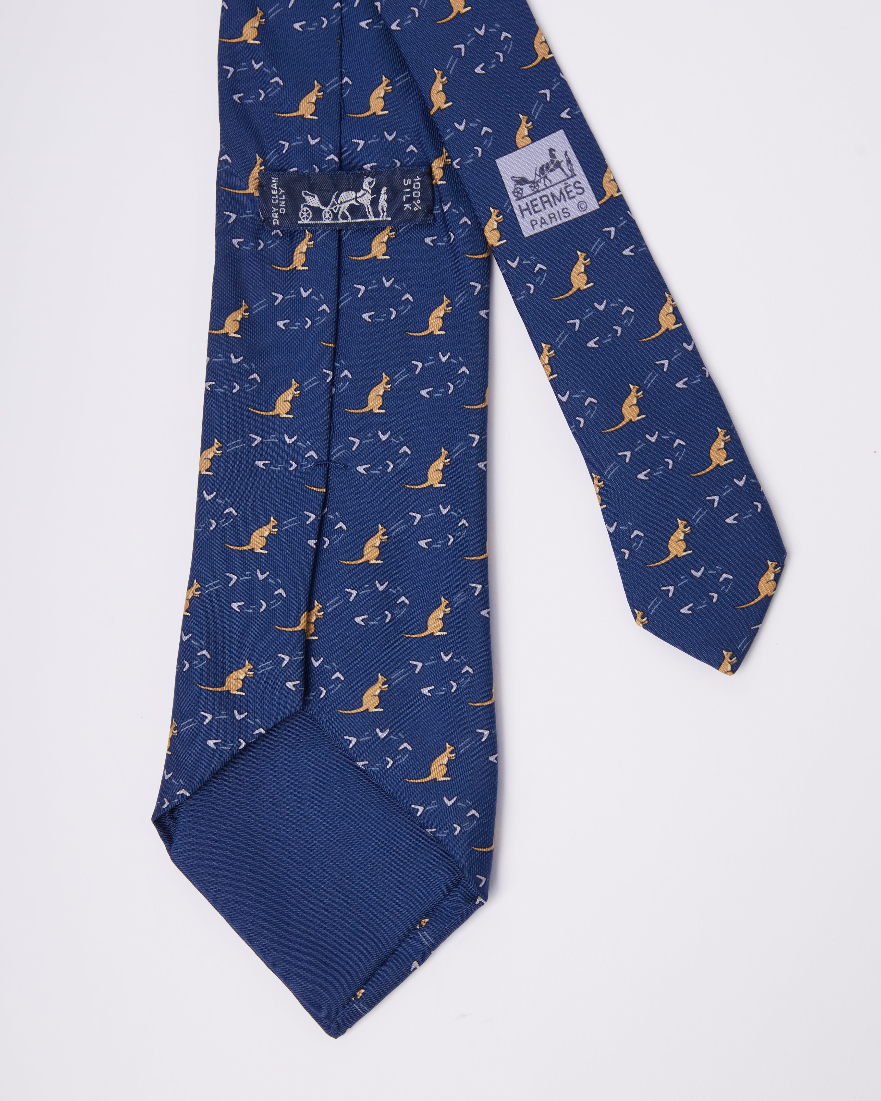 Hermes Jummy Kangaroo  Tie