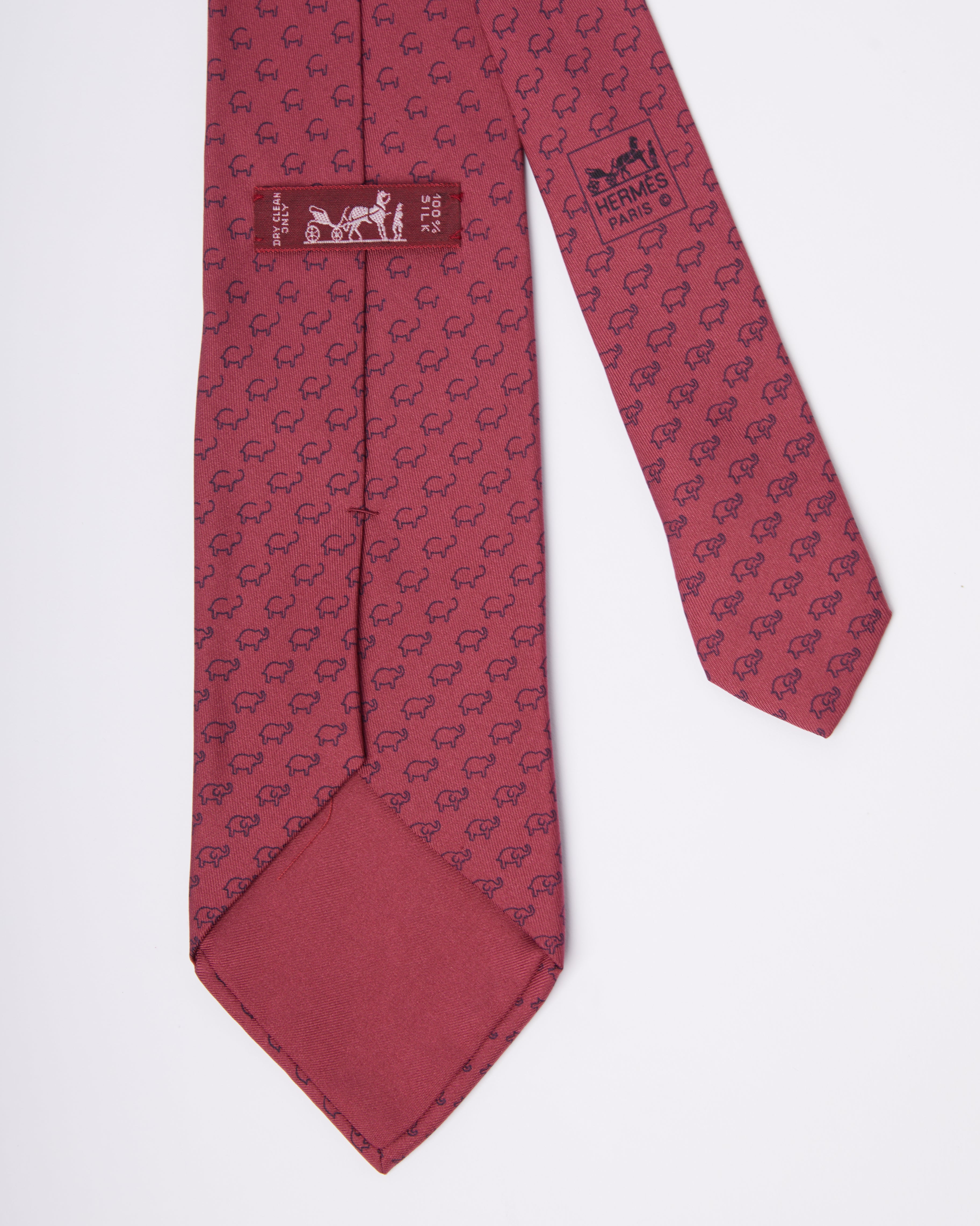 Hermes Elephant Form Tie