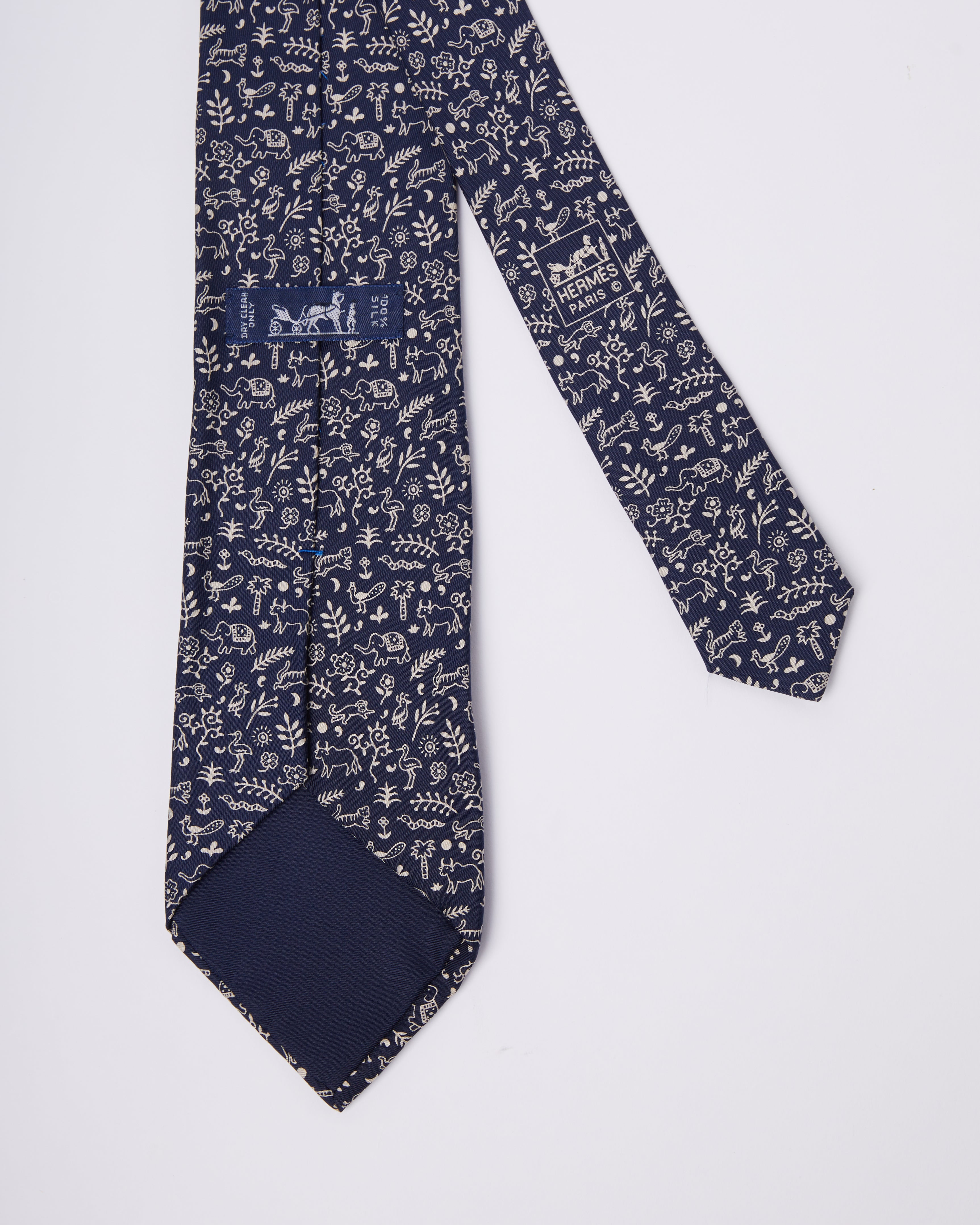 Hermes Varli Blue Tie