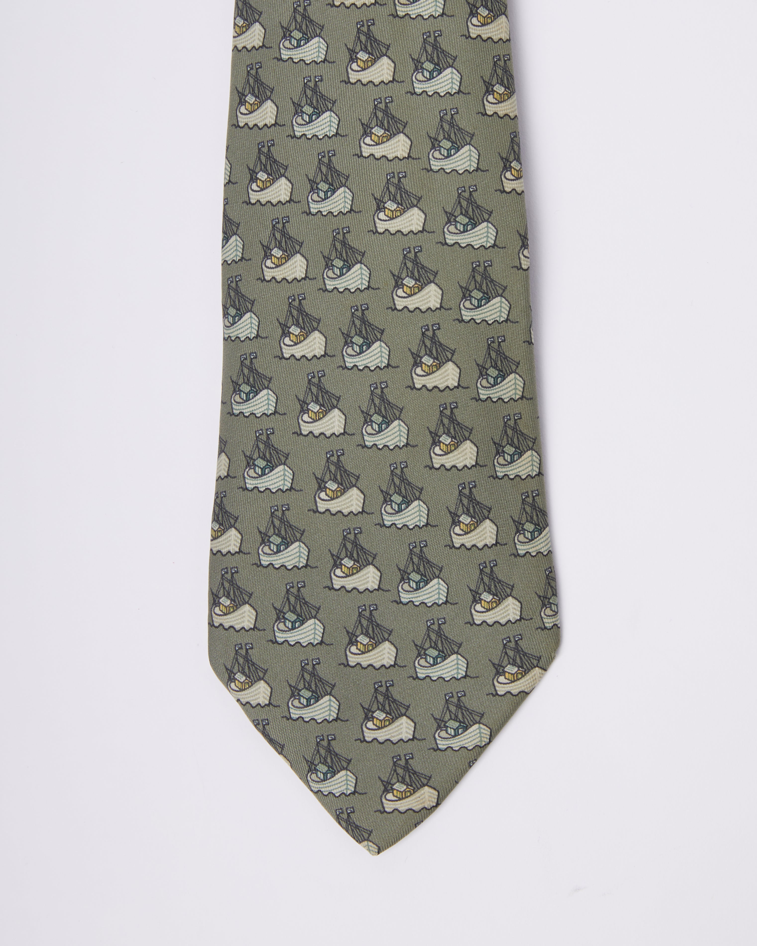 Hermes Green Sea Tie