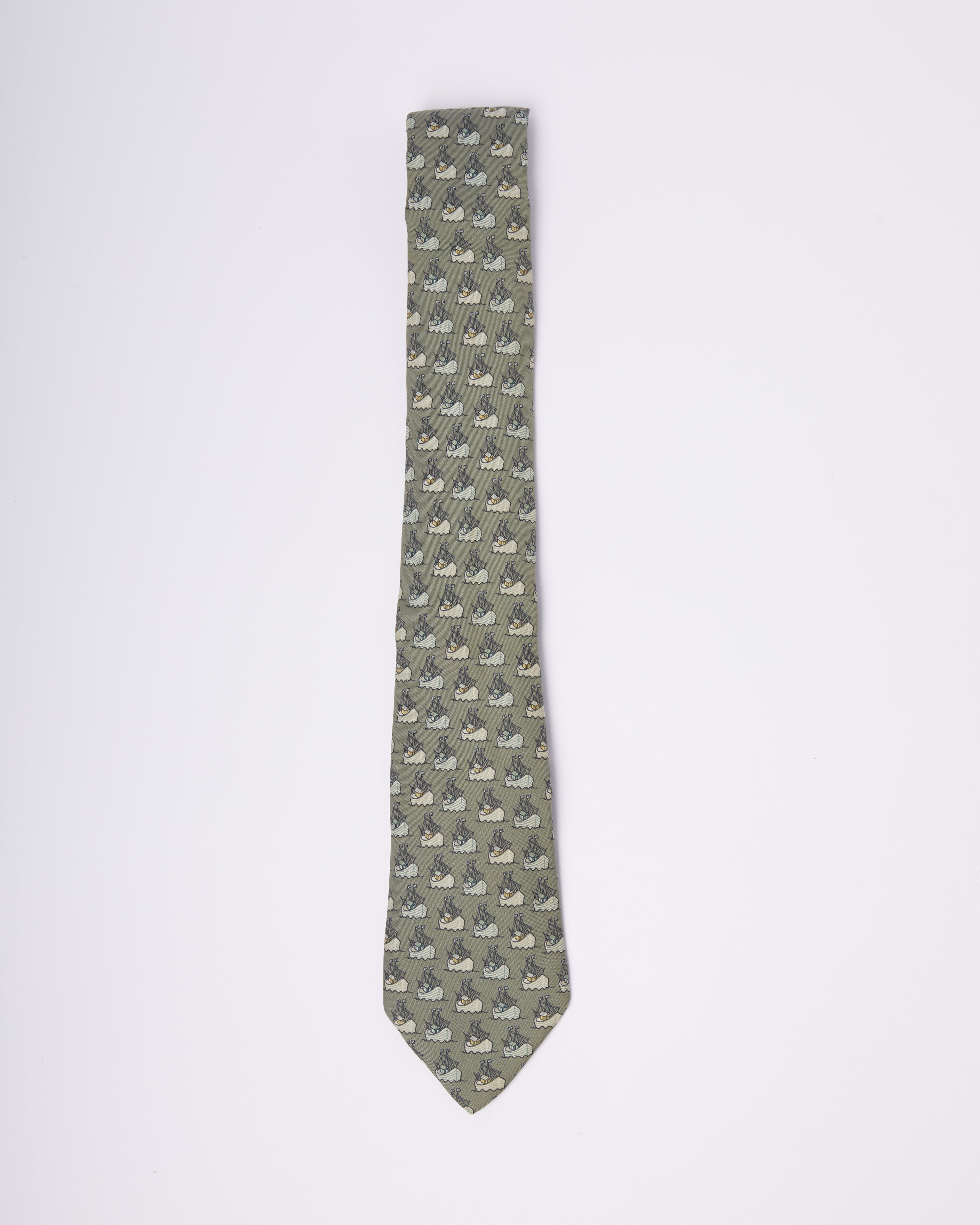 Hermes Green Sea Tie