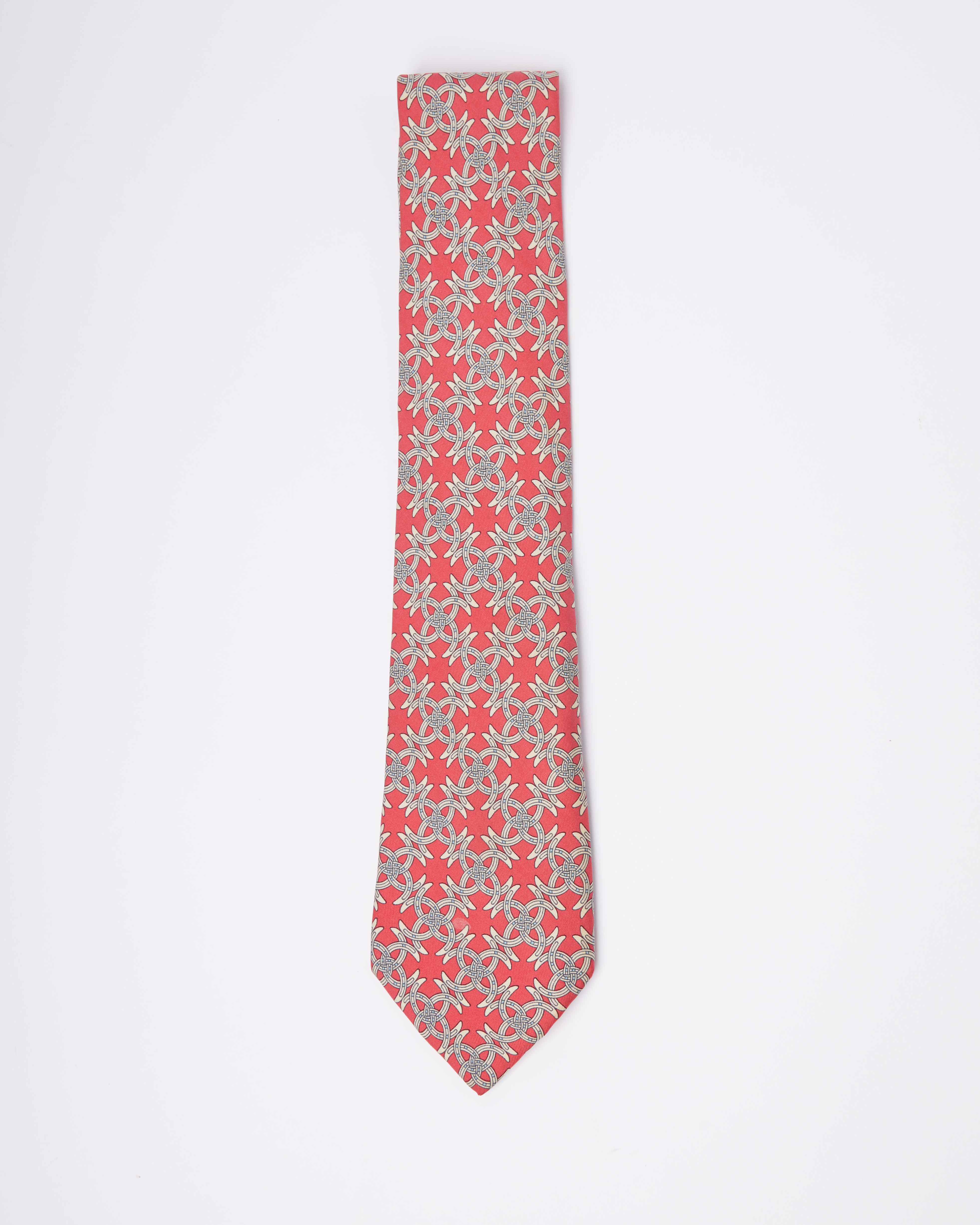 Hermes Red Mandala Tie