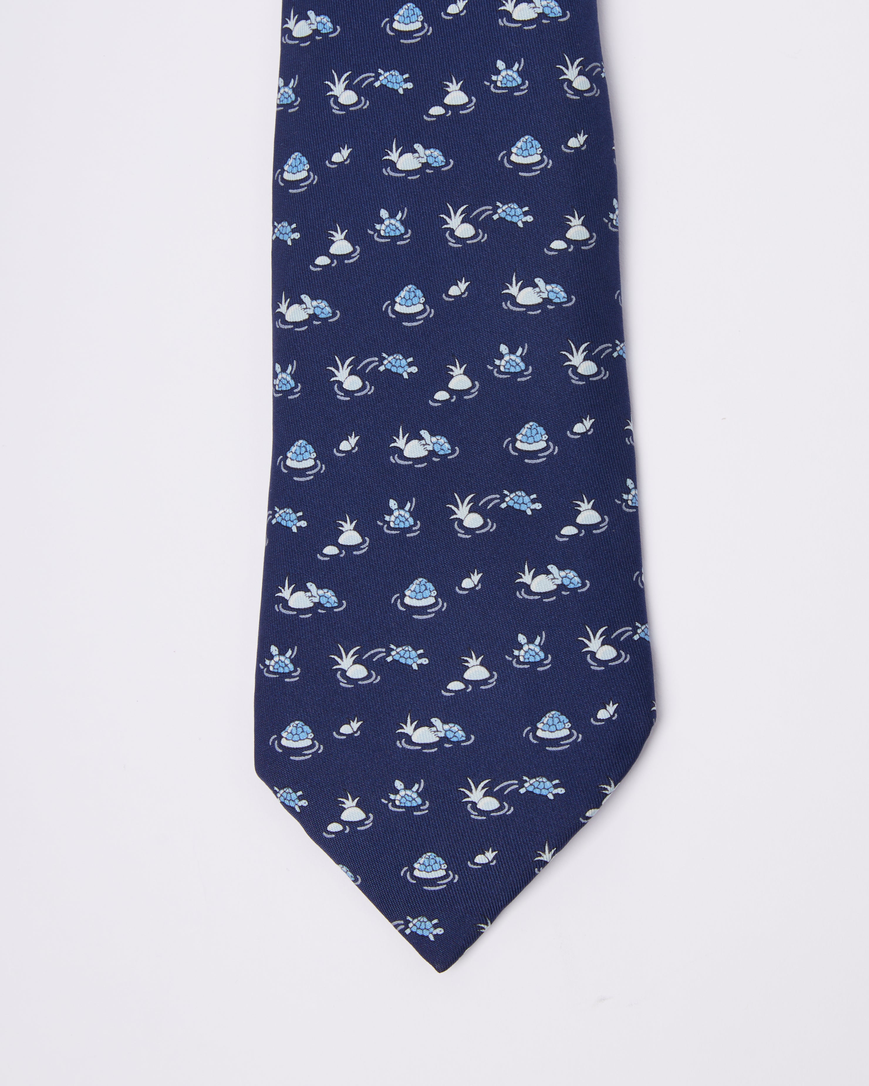 Hermes Rock Turtle Tie