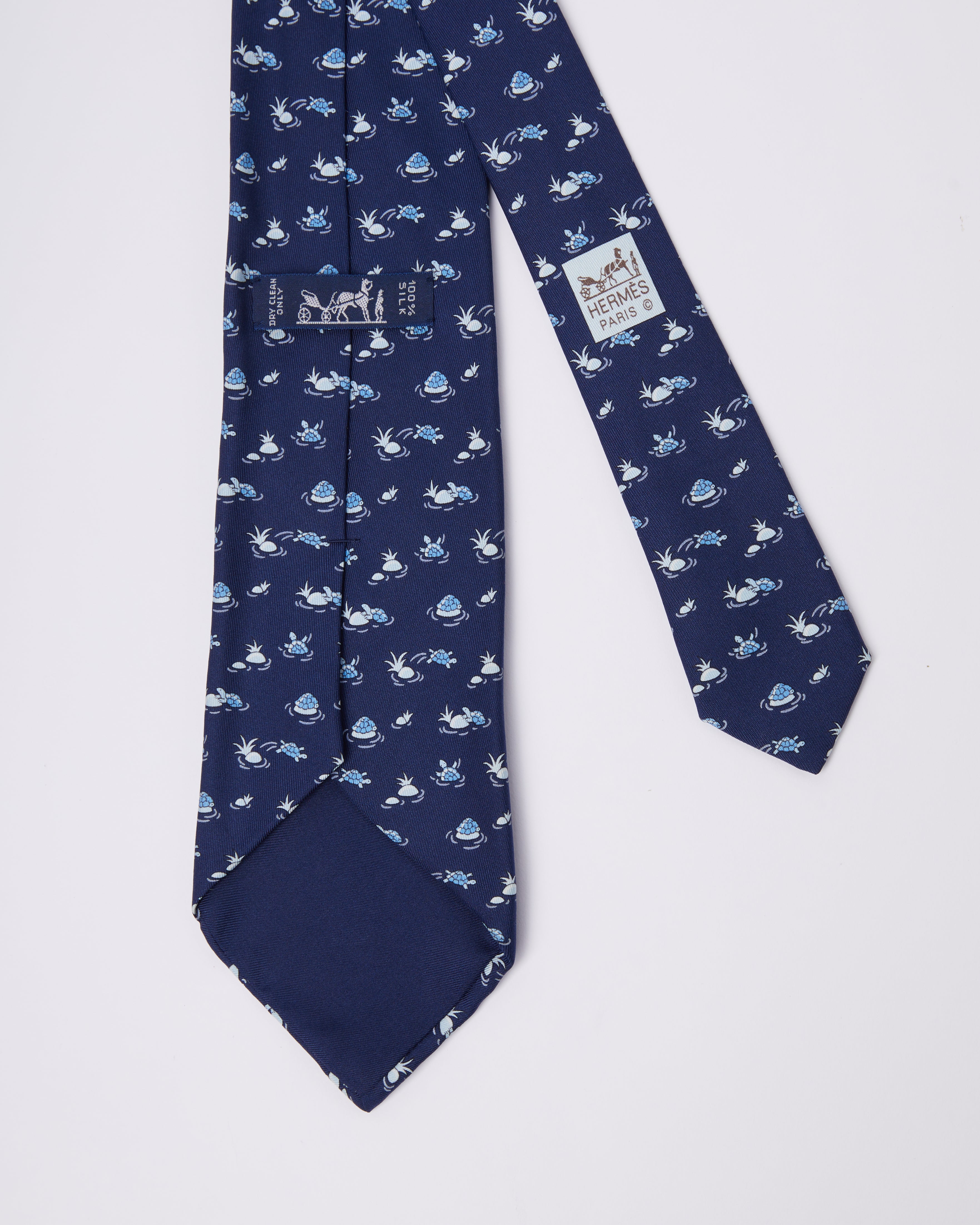 Hermes Rock Turtle Tie