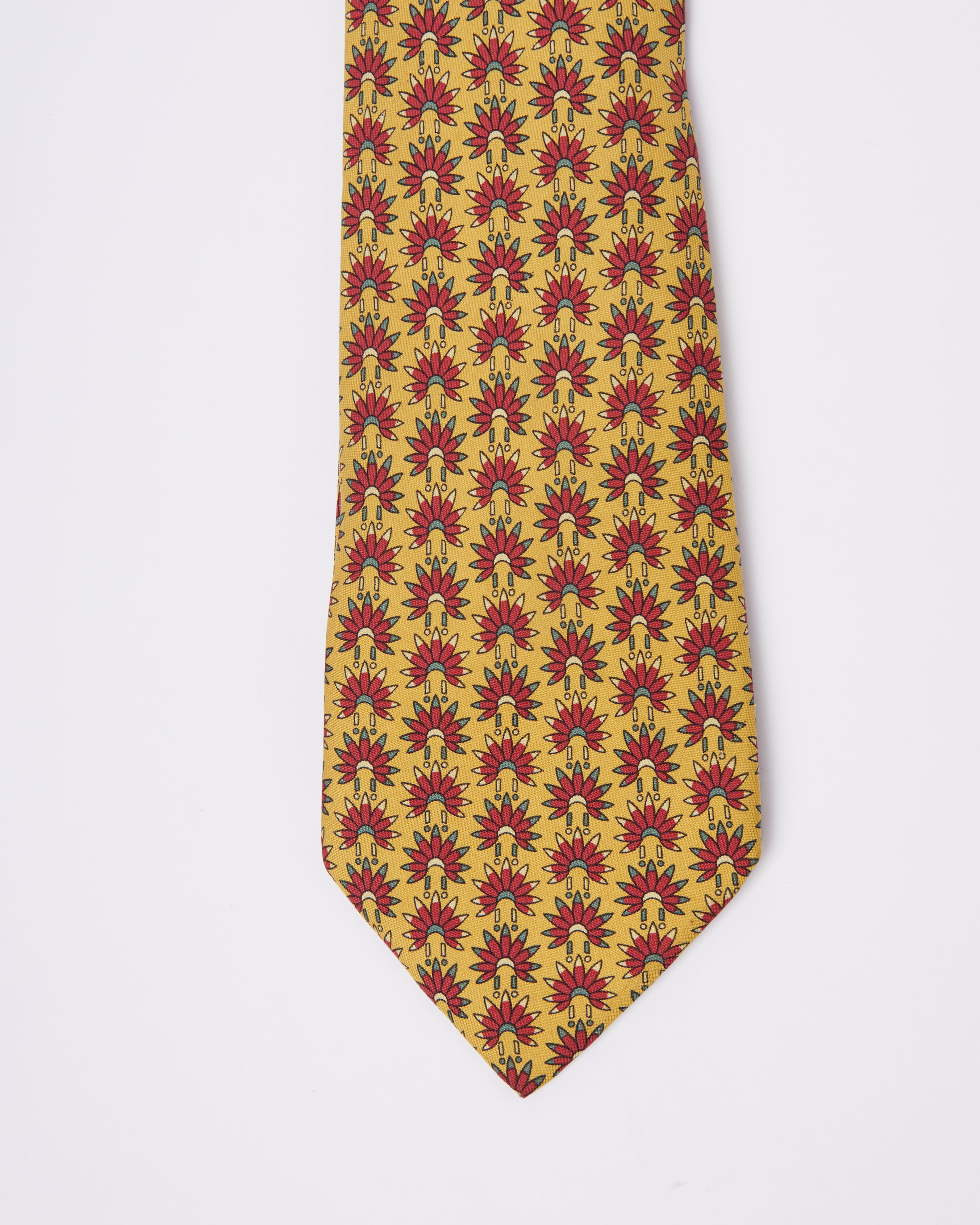 Hermes Yellow Sunflower Tie