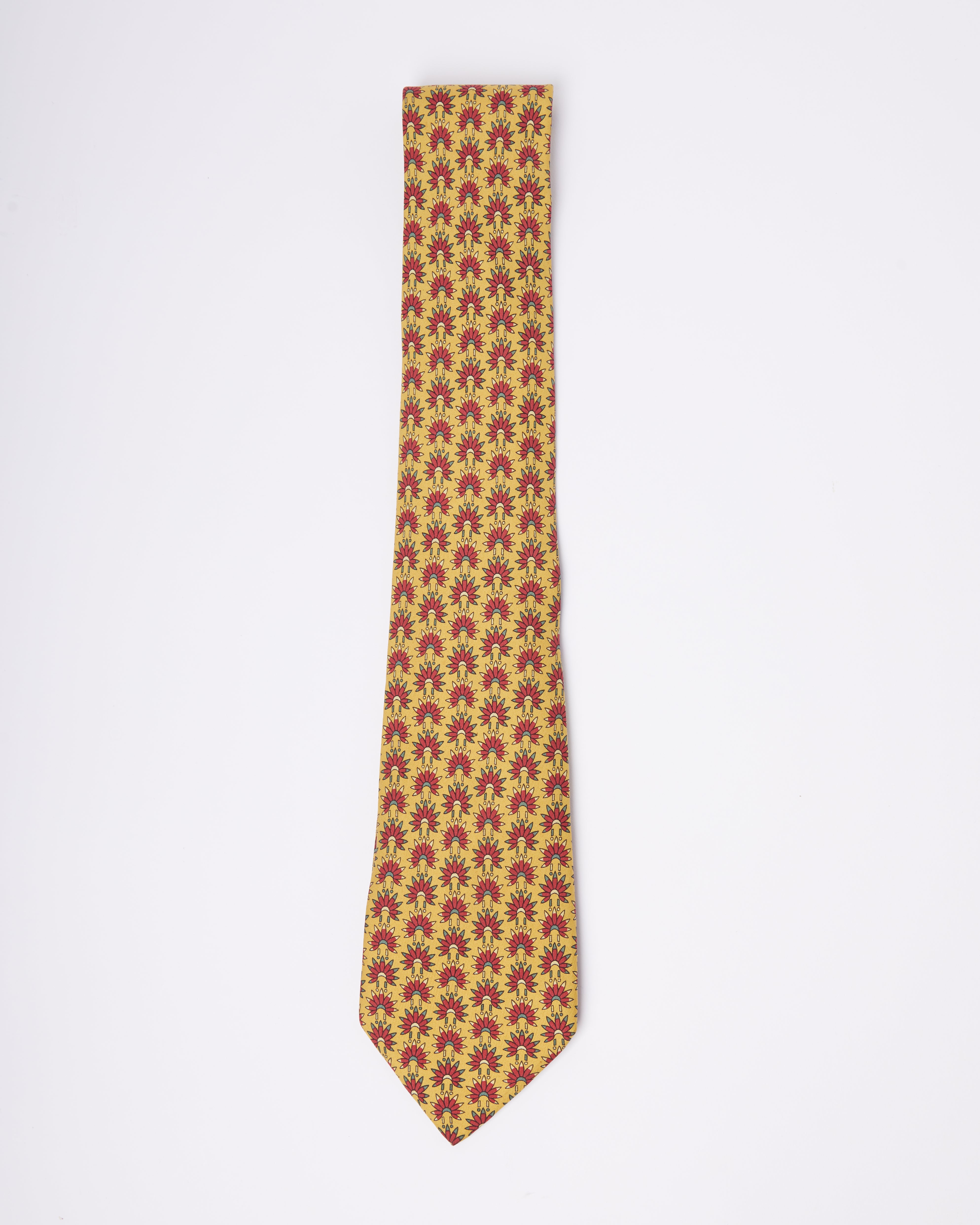 Hermes Yellow Sunflower Tie