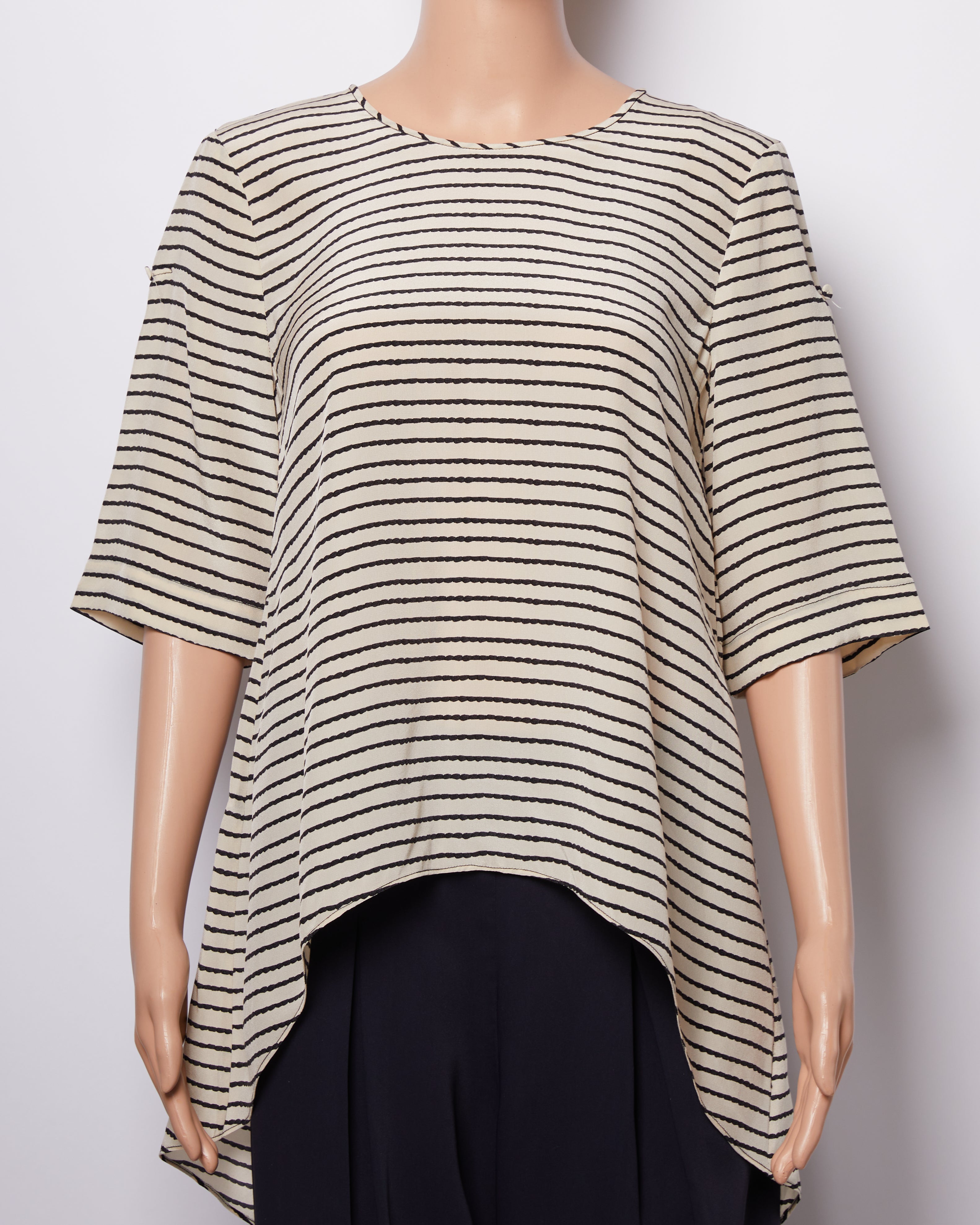 Bcbg Top In Vertical Stripes