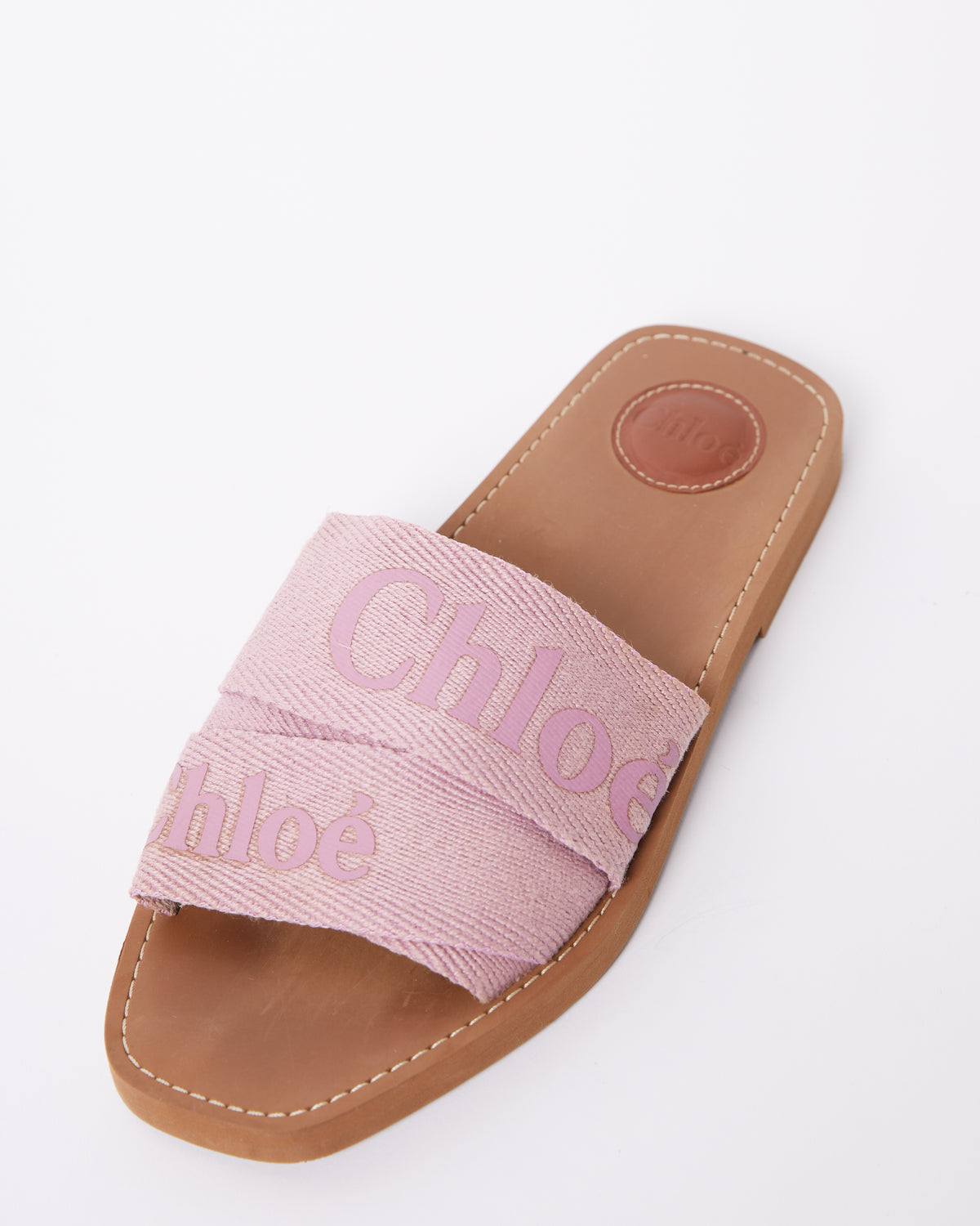 Chloe Flat Woody Mules - Pink