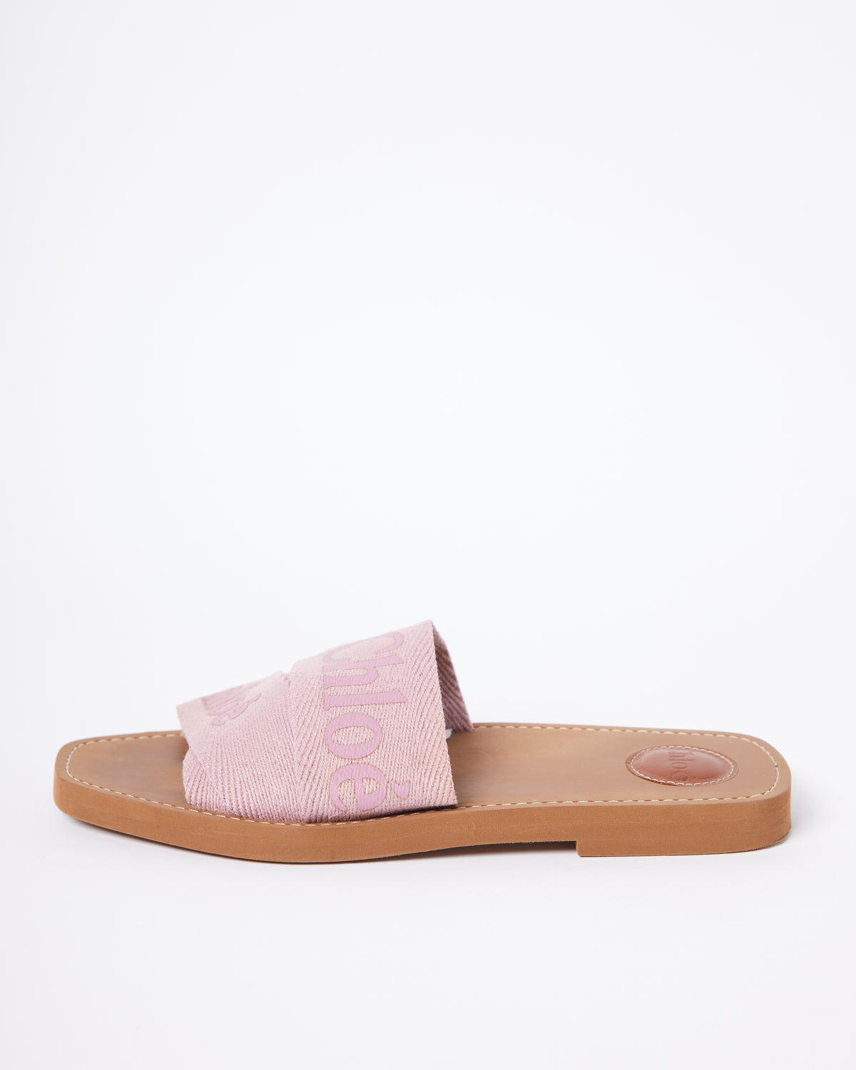 Chloe Flat Woody Mules - Pink