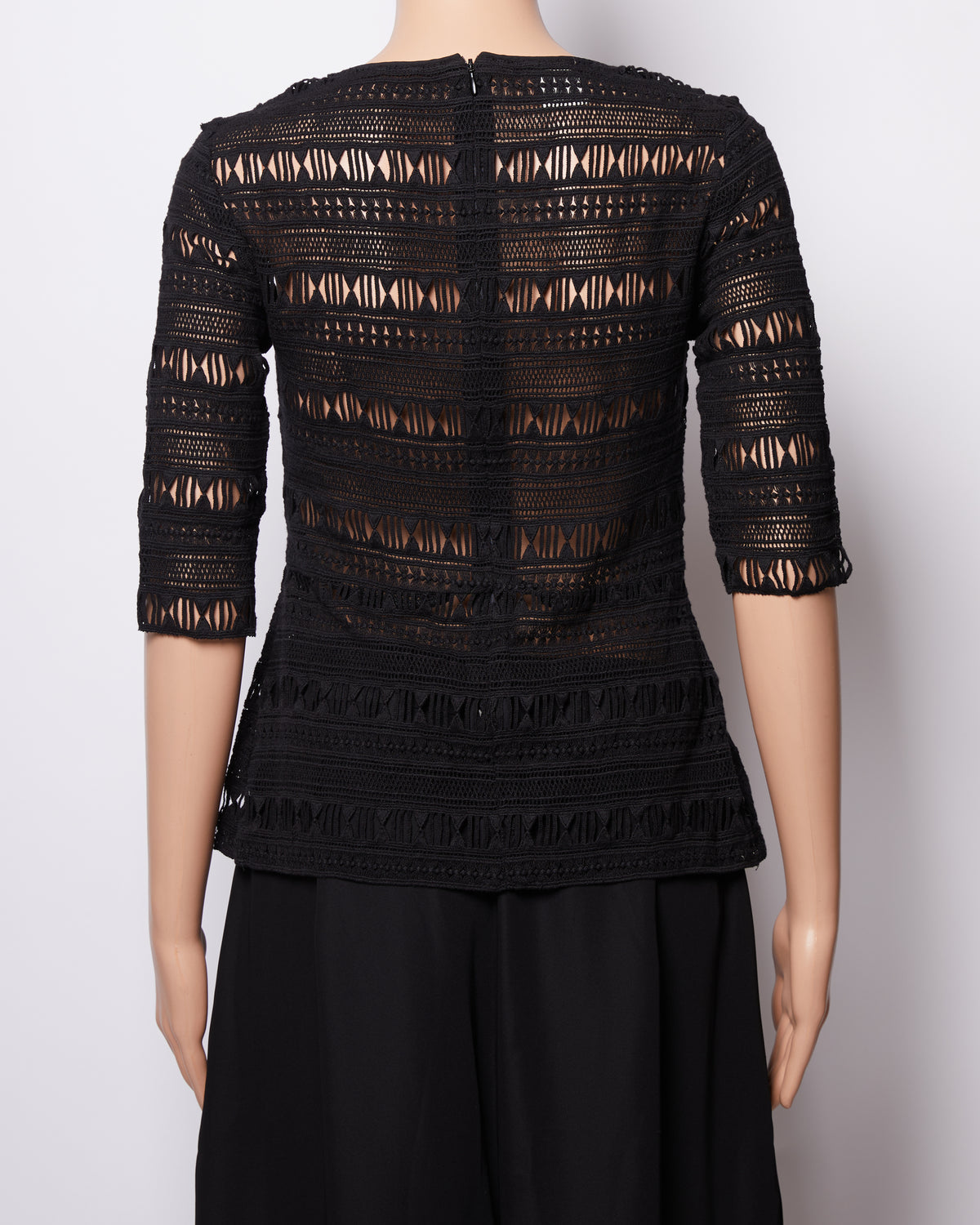 Pinko Black Cut-Out Detail Top