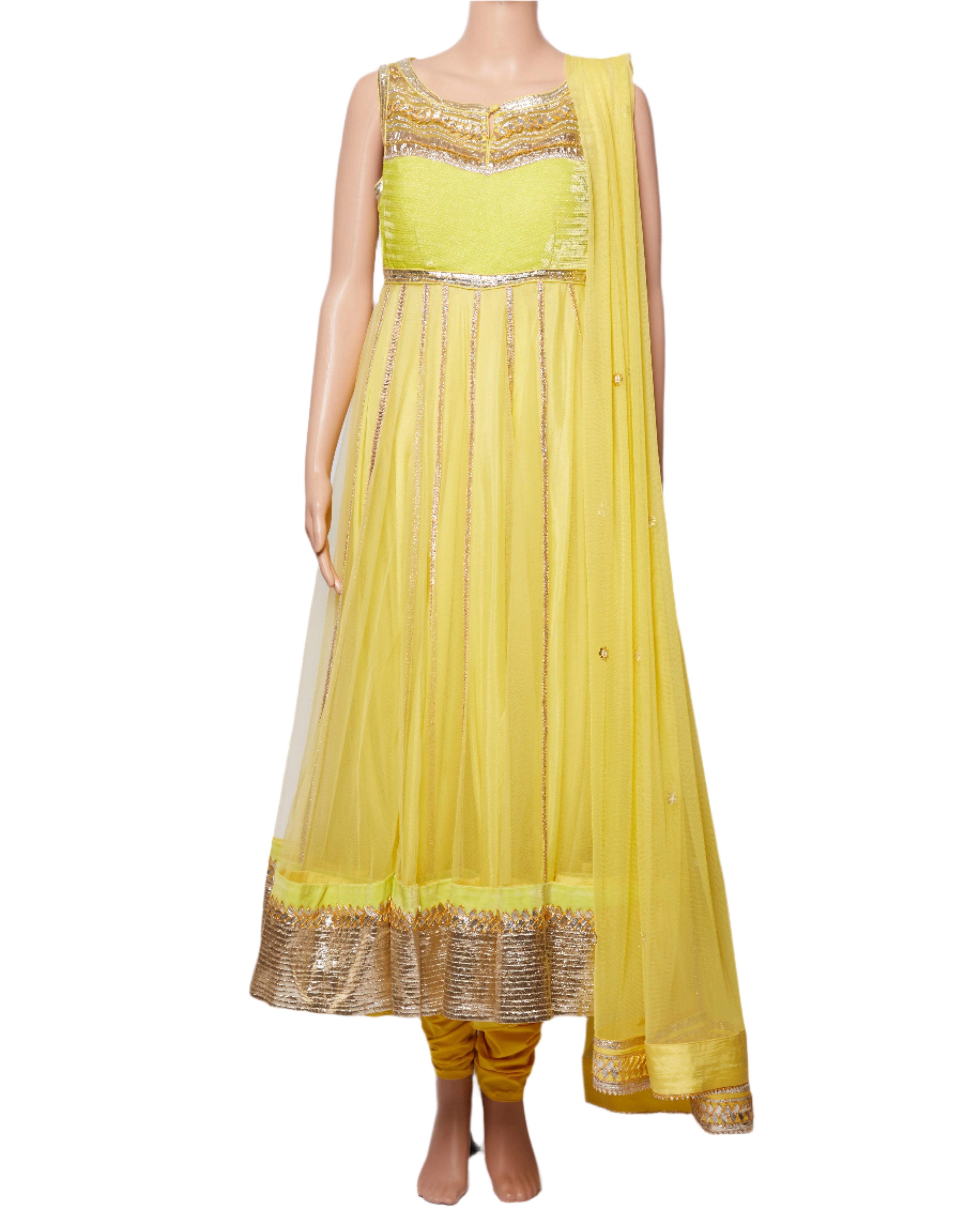 Varun & Nidhika Anarkali Set In Yellow