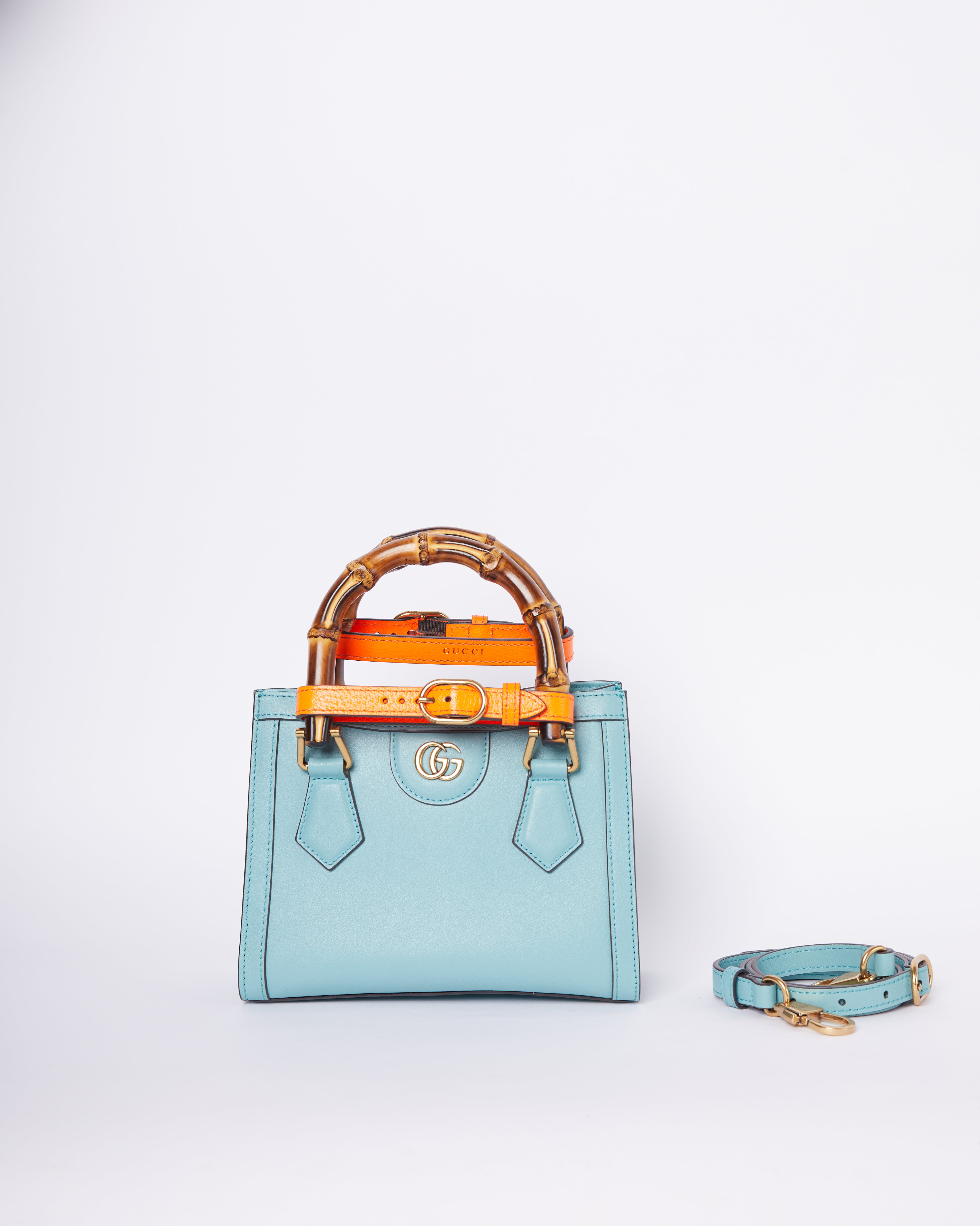 Gucci Diana Mini Tote Bag In Blue