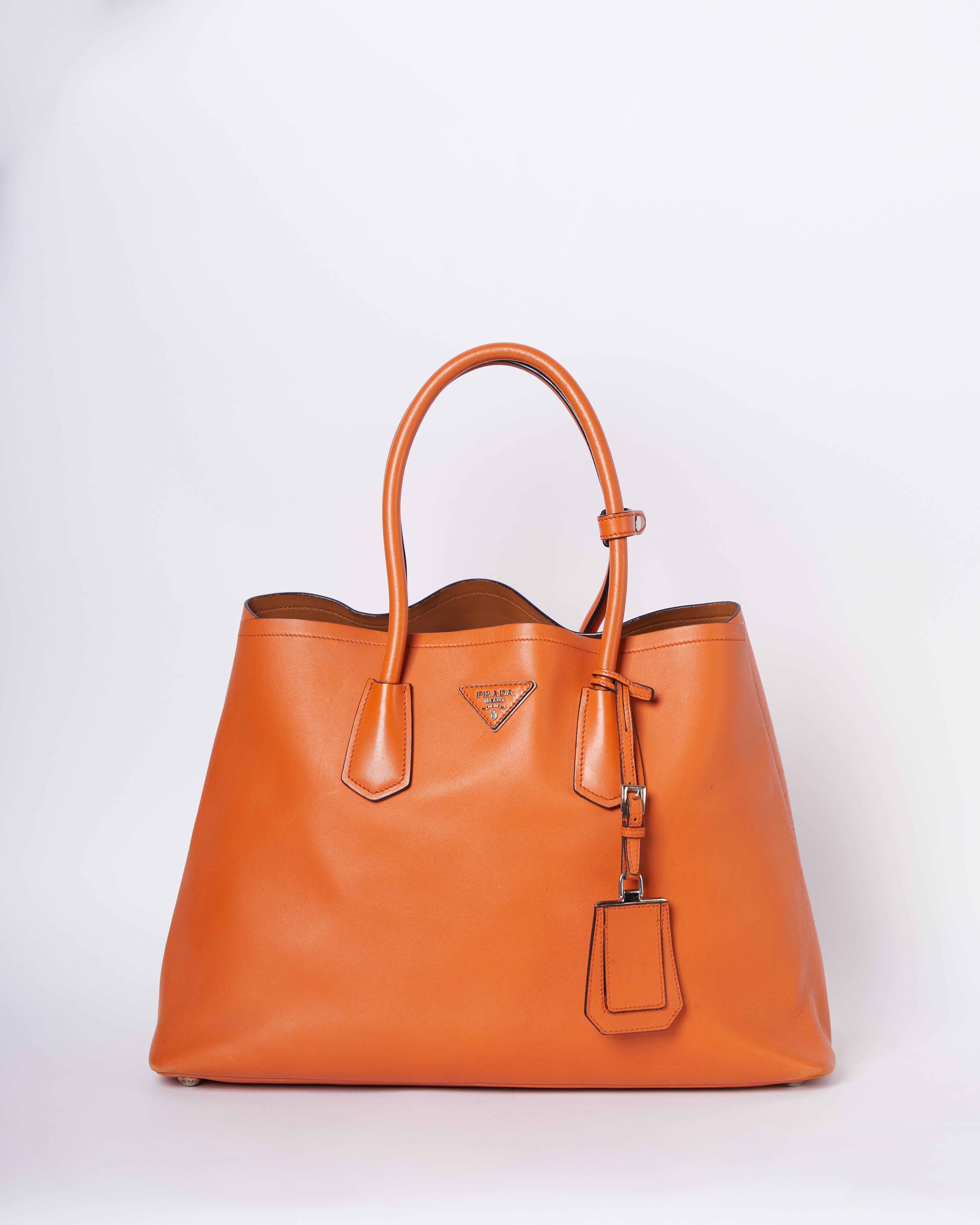 Prada Orange Tote Bag