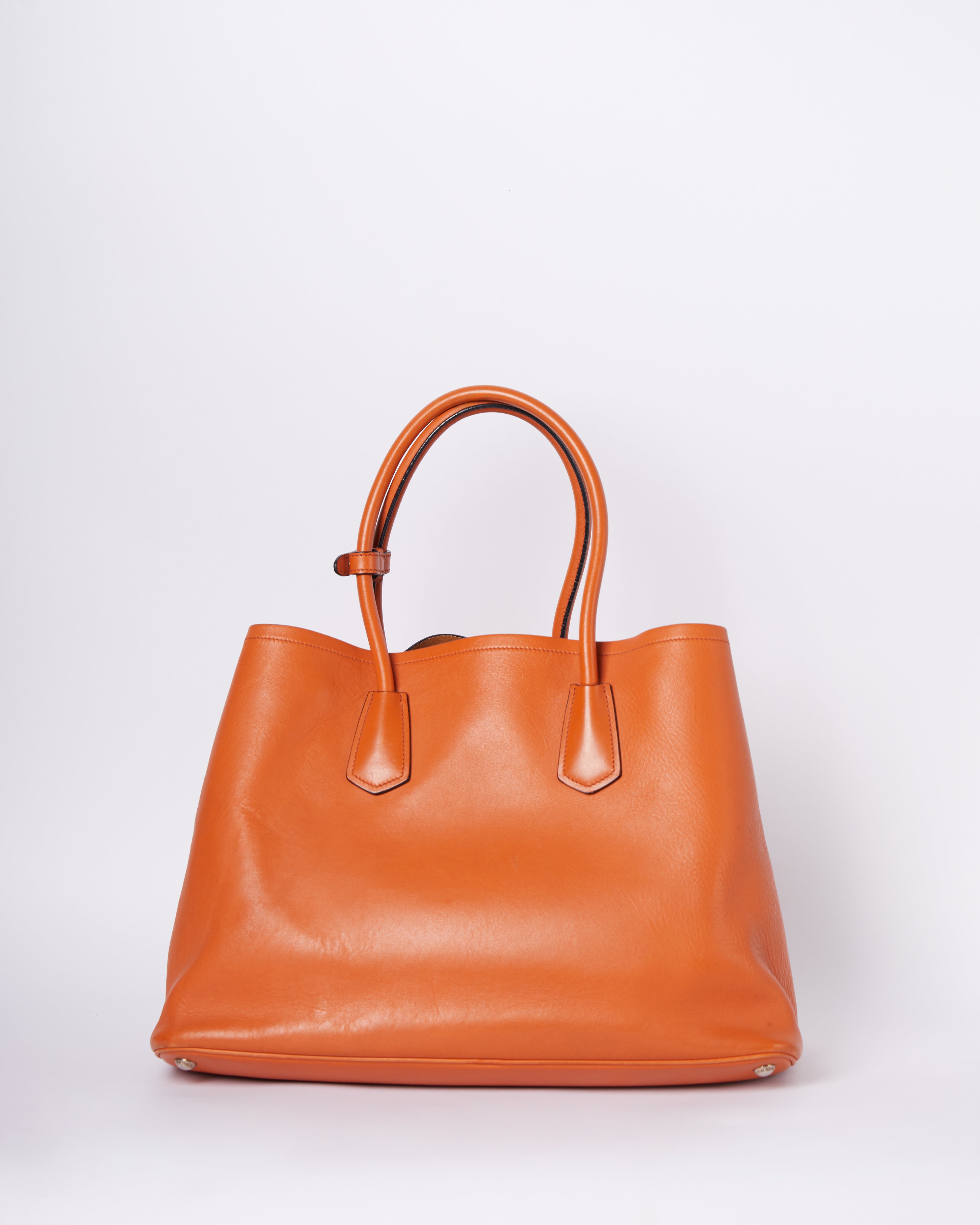 Prada Orange Tote Bag