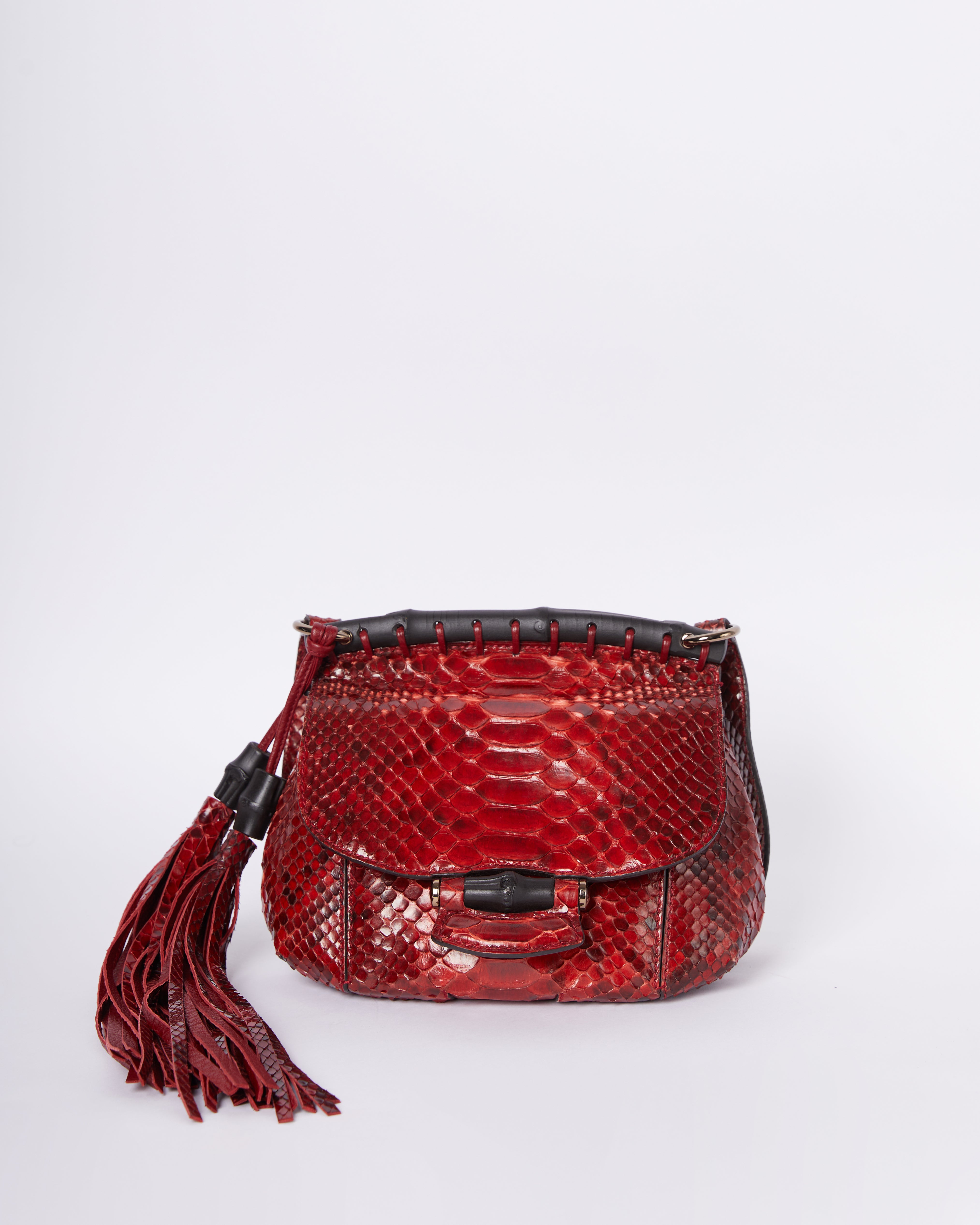 Gucci Noueau Python Fringe Bag