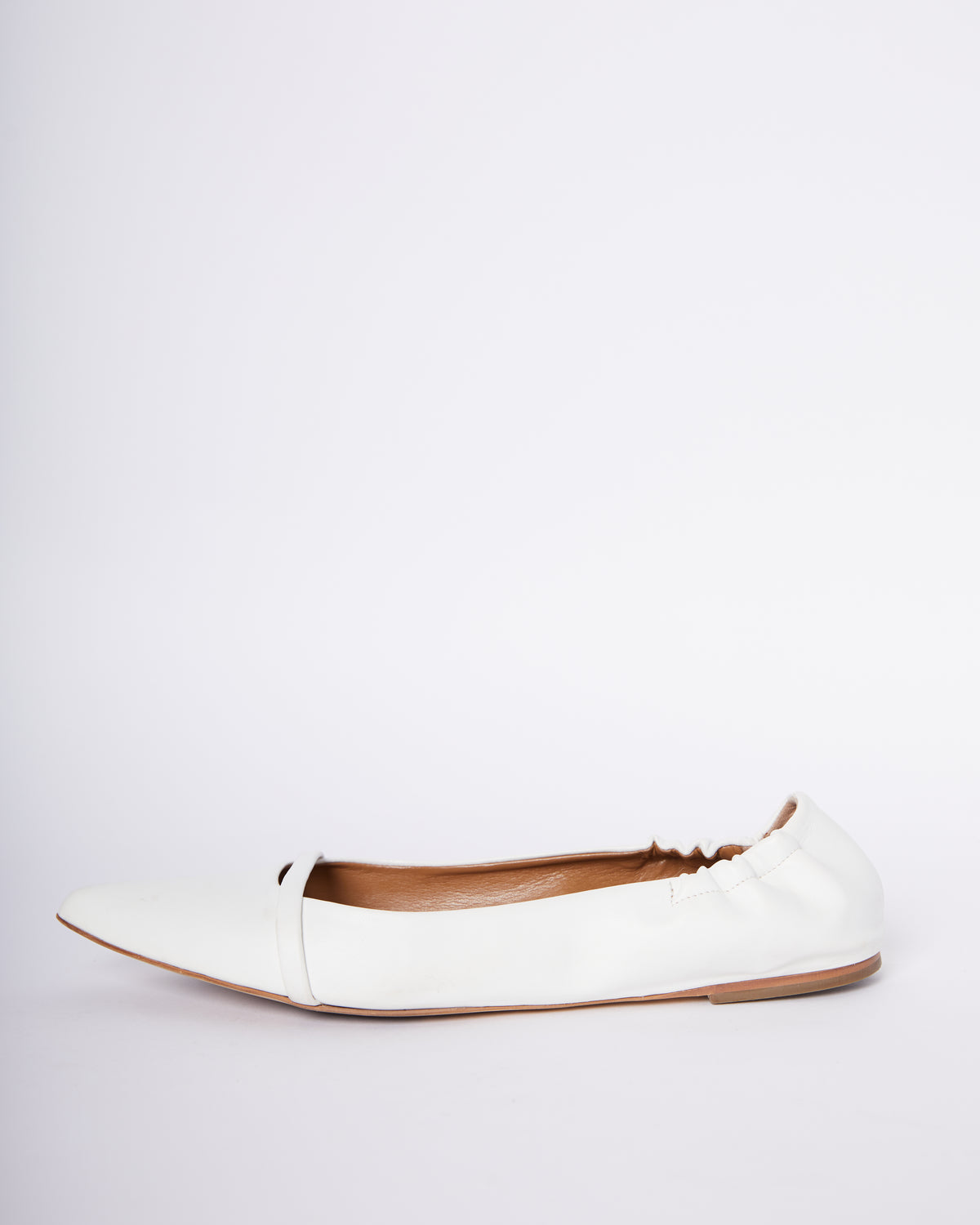 Malone White Pointy Ballerina Flats