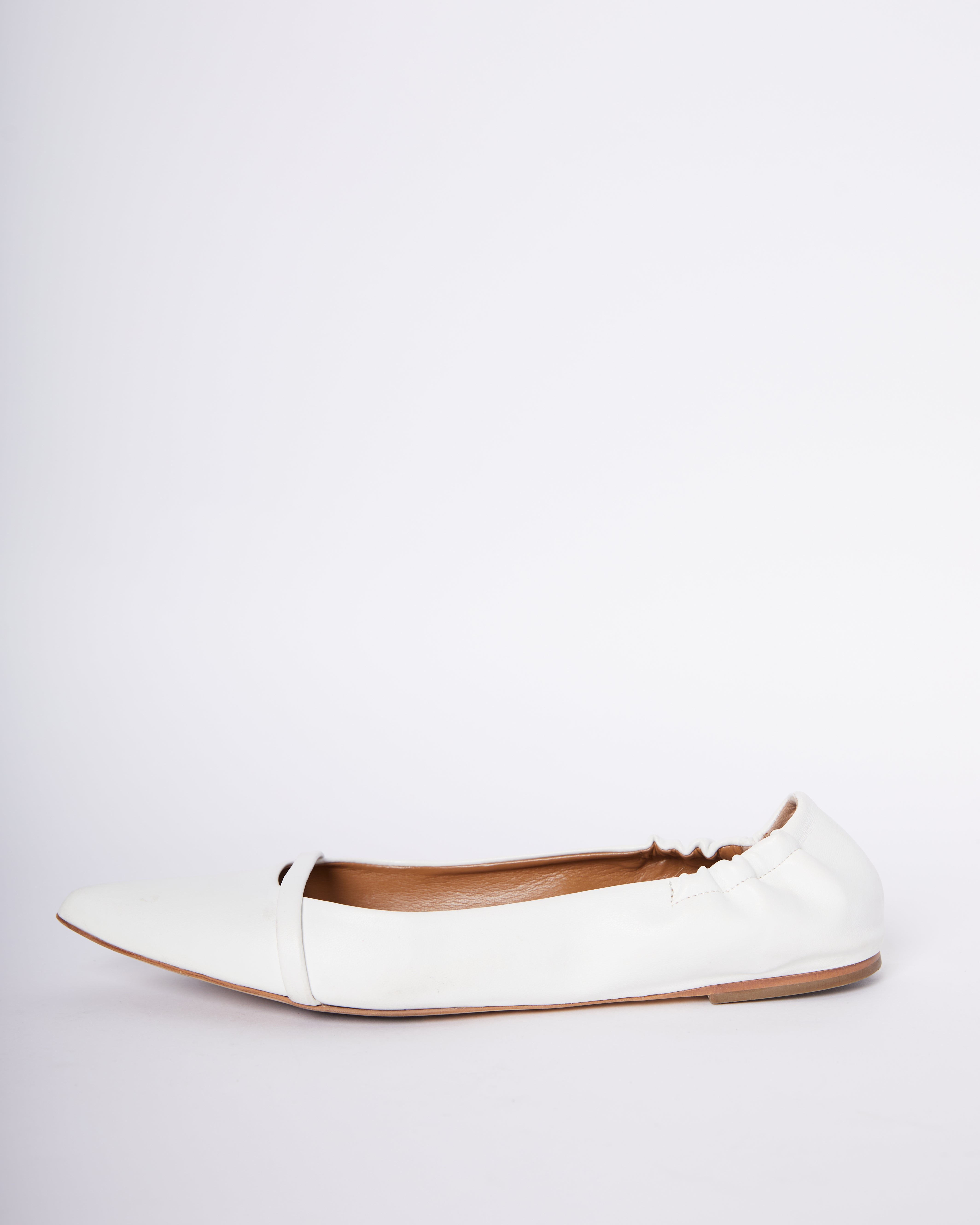 Malone White Pointy Ballerina Flats