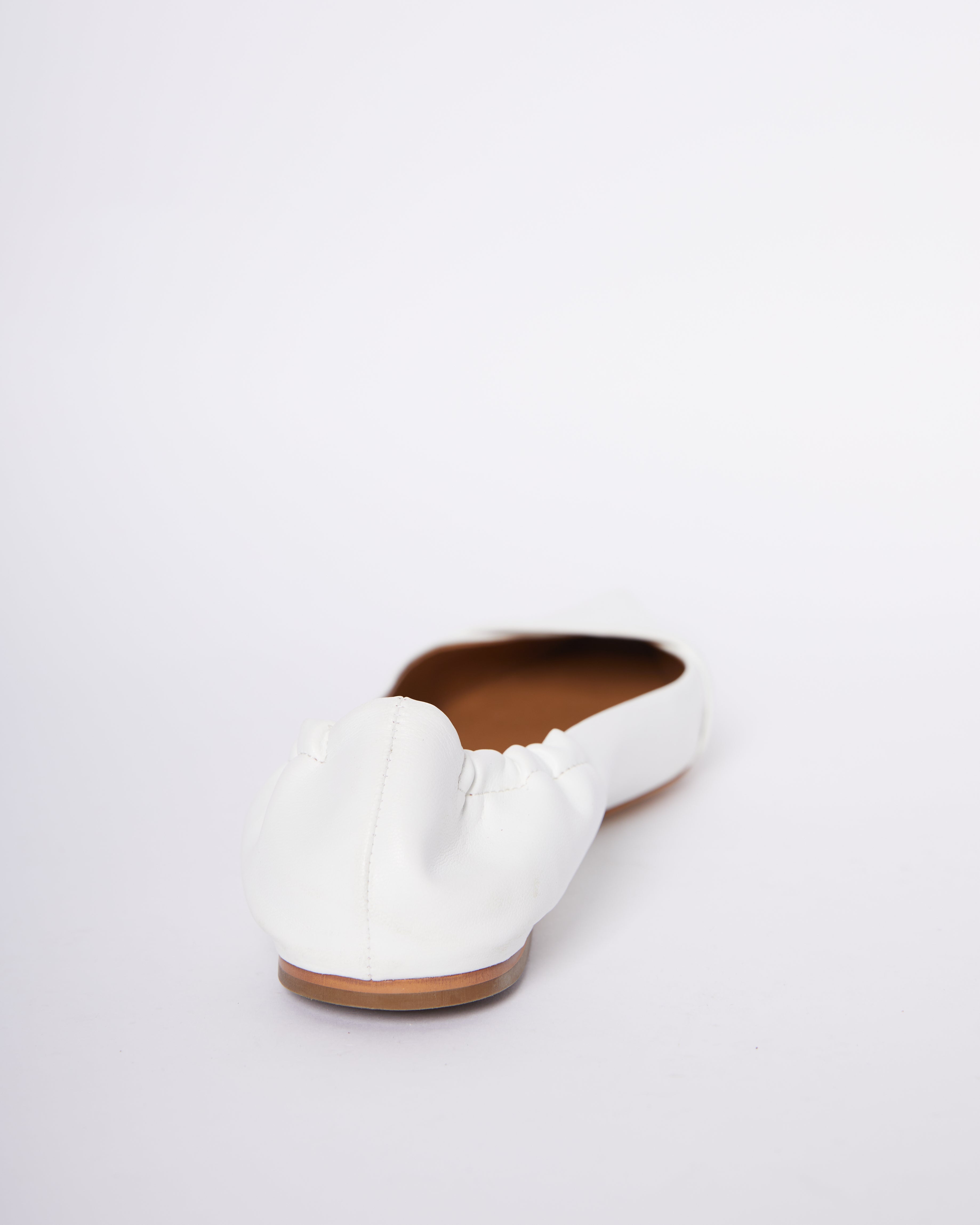 Malone White Pointy Ballerina Flats