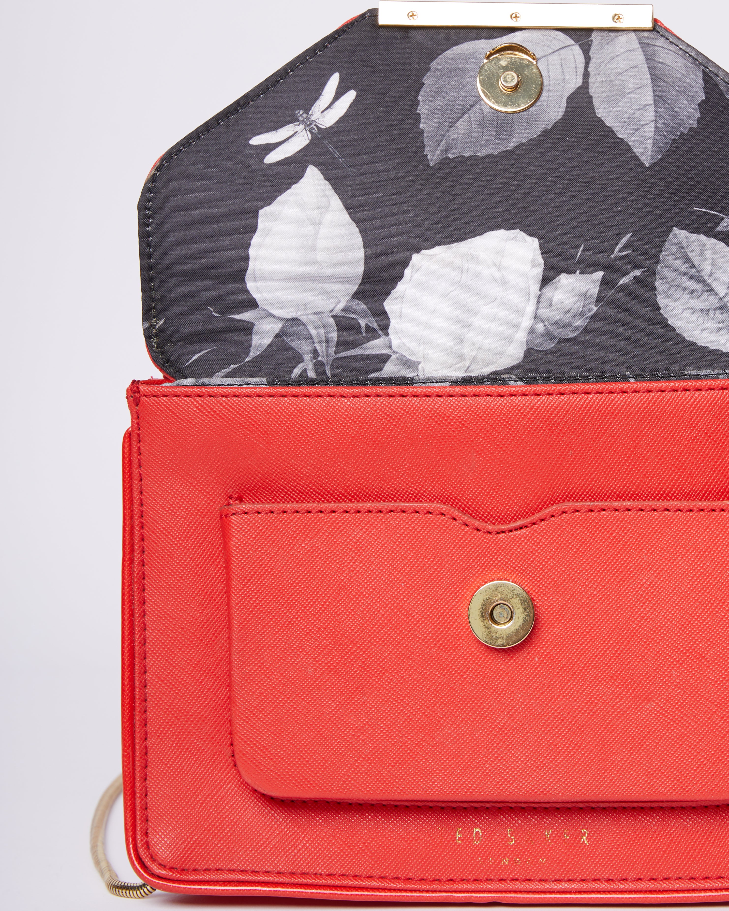 Ted Baker Flap Crossbody In Cherry Red