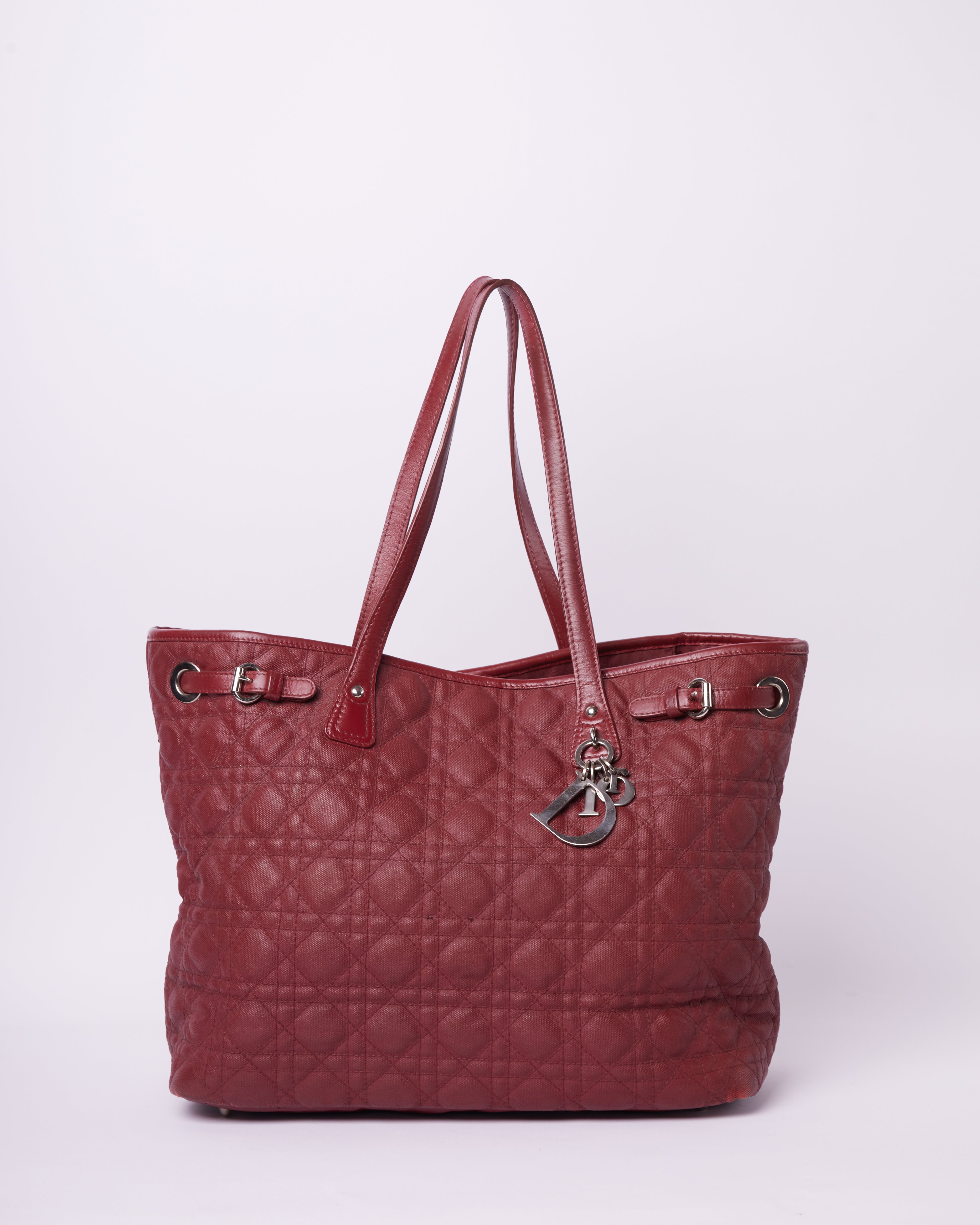 Dior Cannage Lady Red Tote Bag