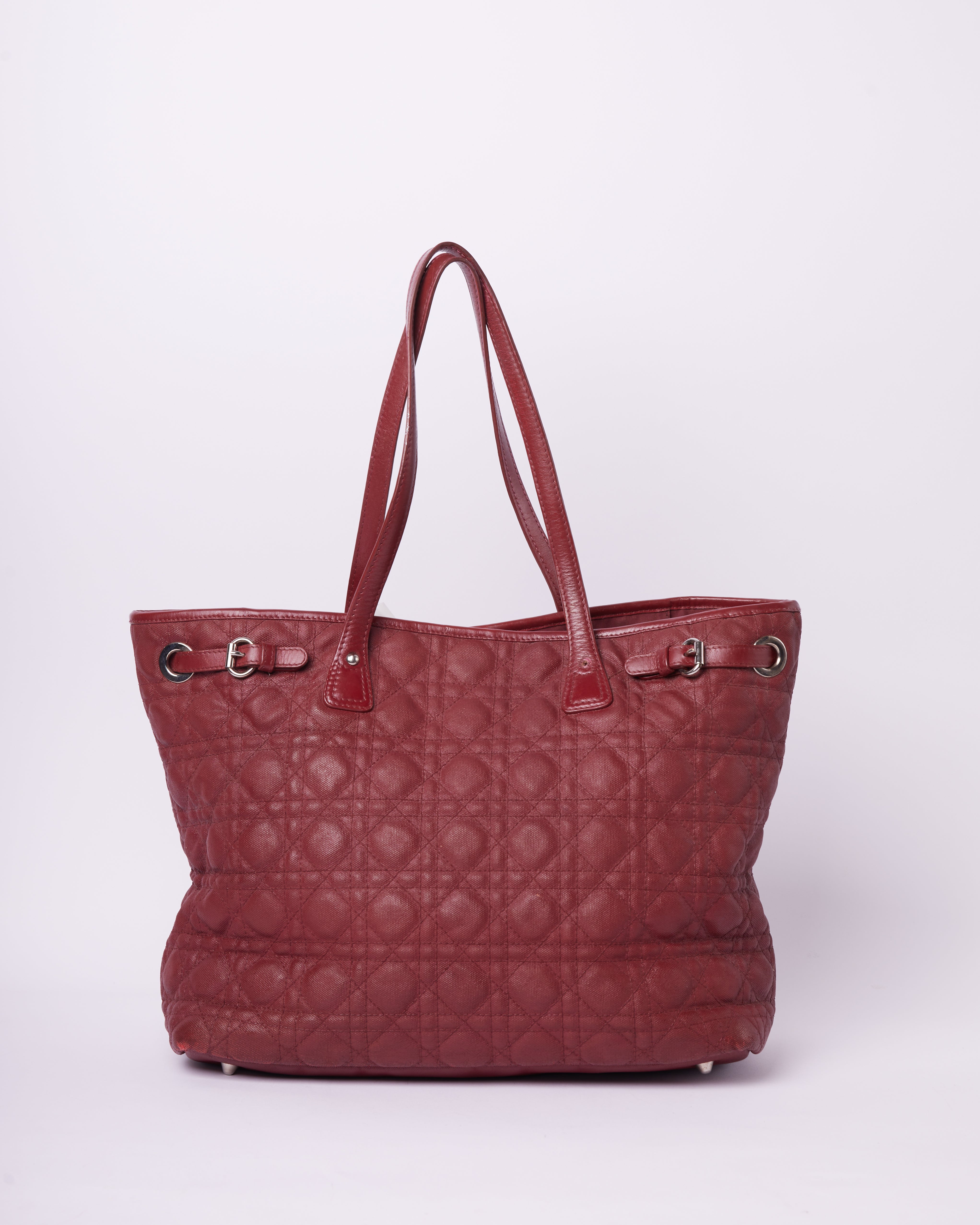 Dior Cannage Lady Red Tote Bag