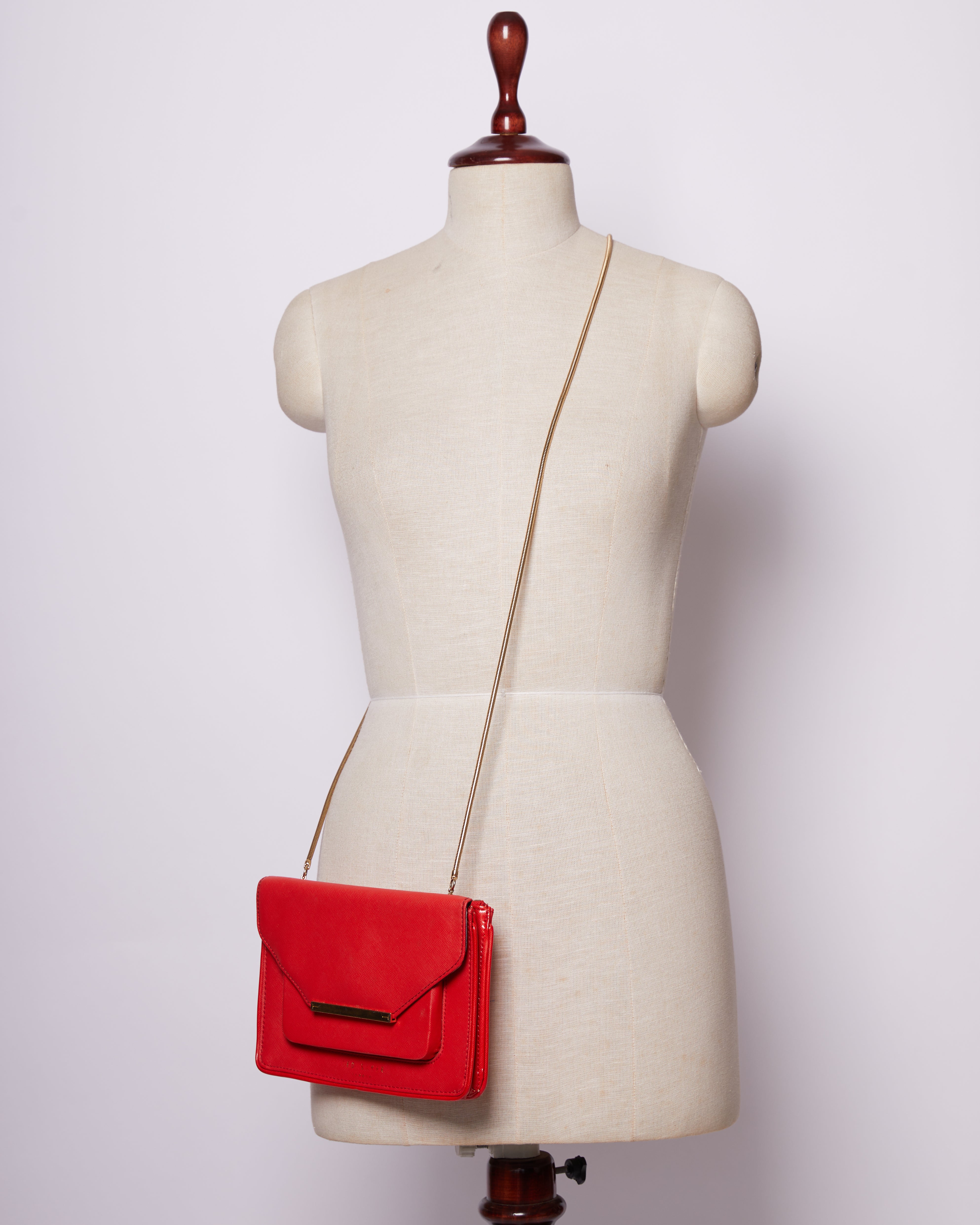 Ted Baker Flap Crossbody In Cherry Red