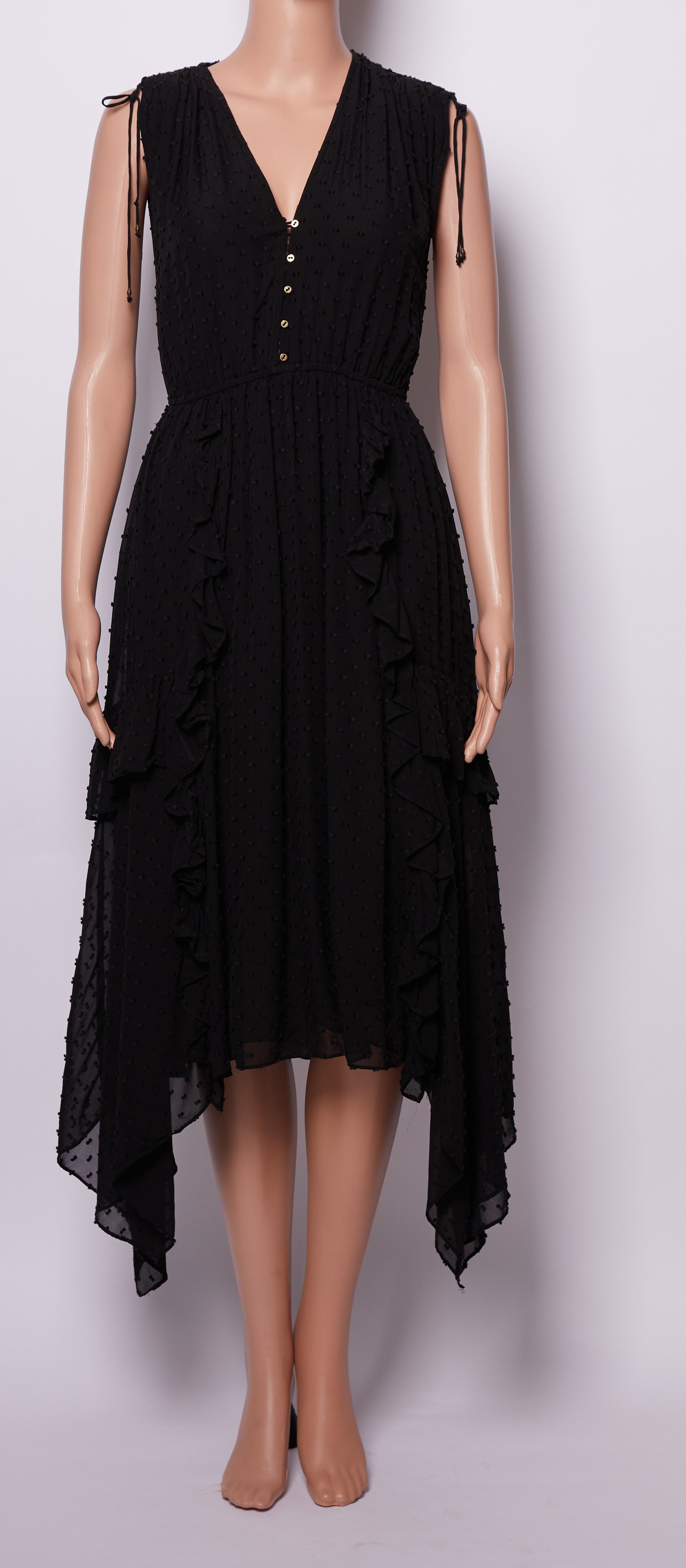 Ulla Johnson Dobby Midi Dress In Black