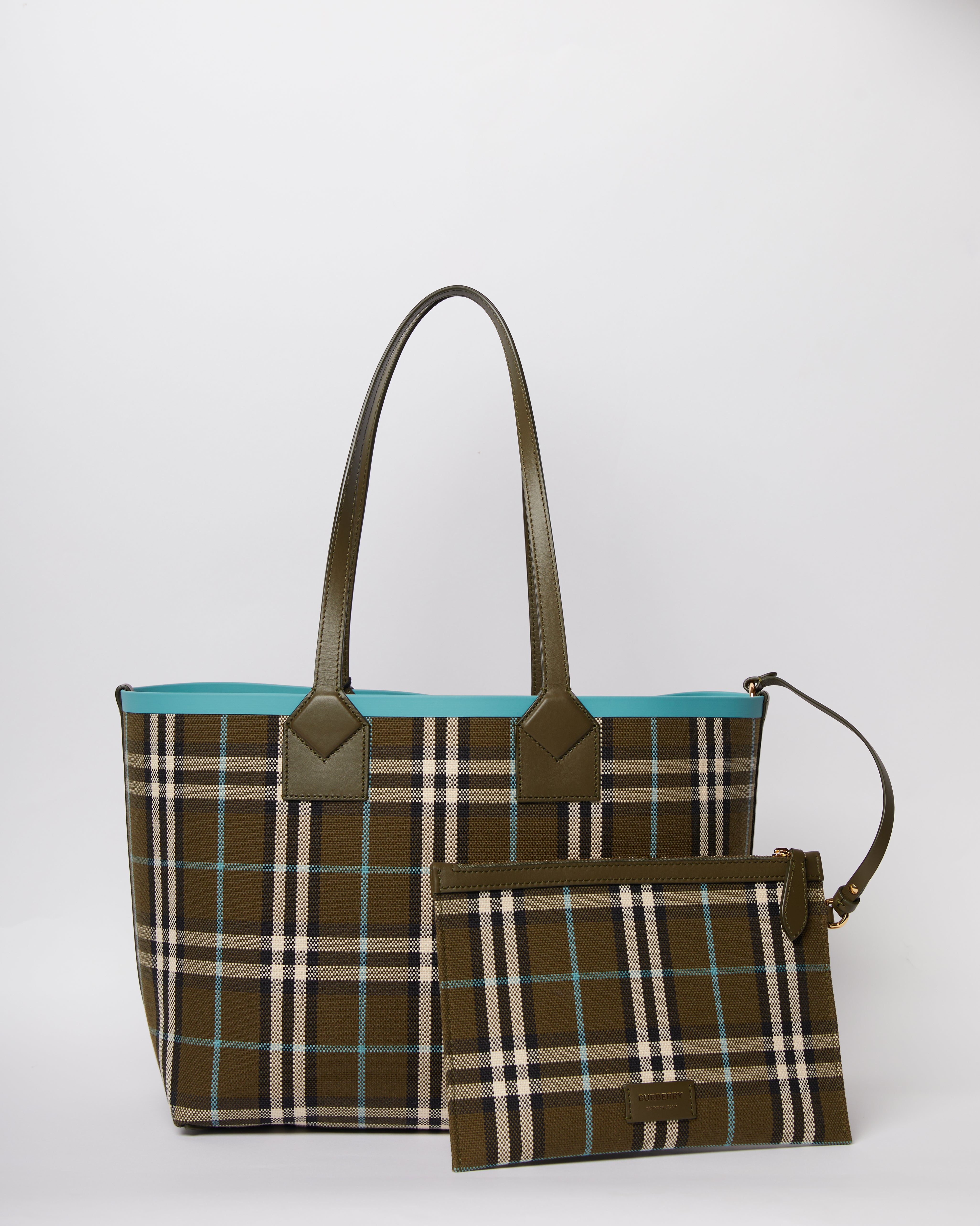 Burberry Checkered Small London Tote Bag