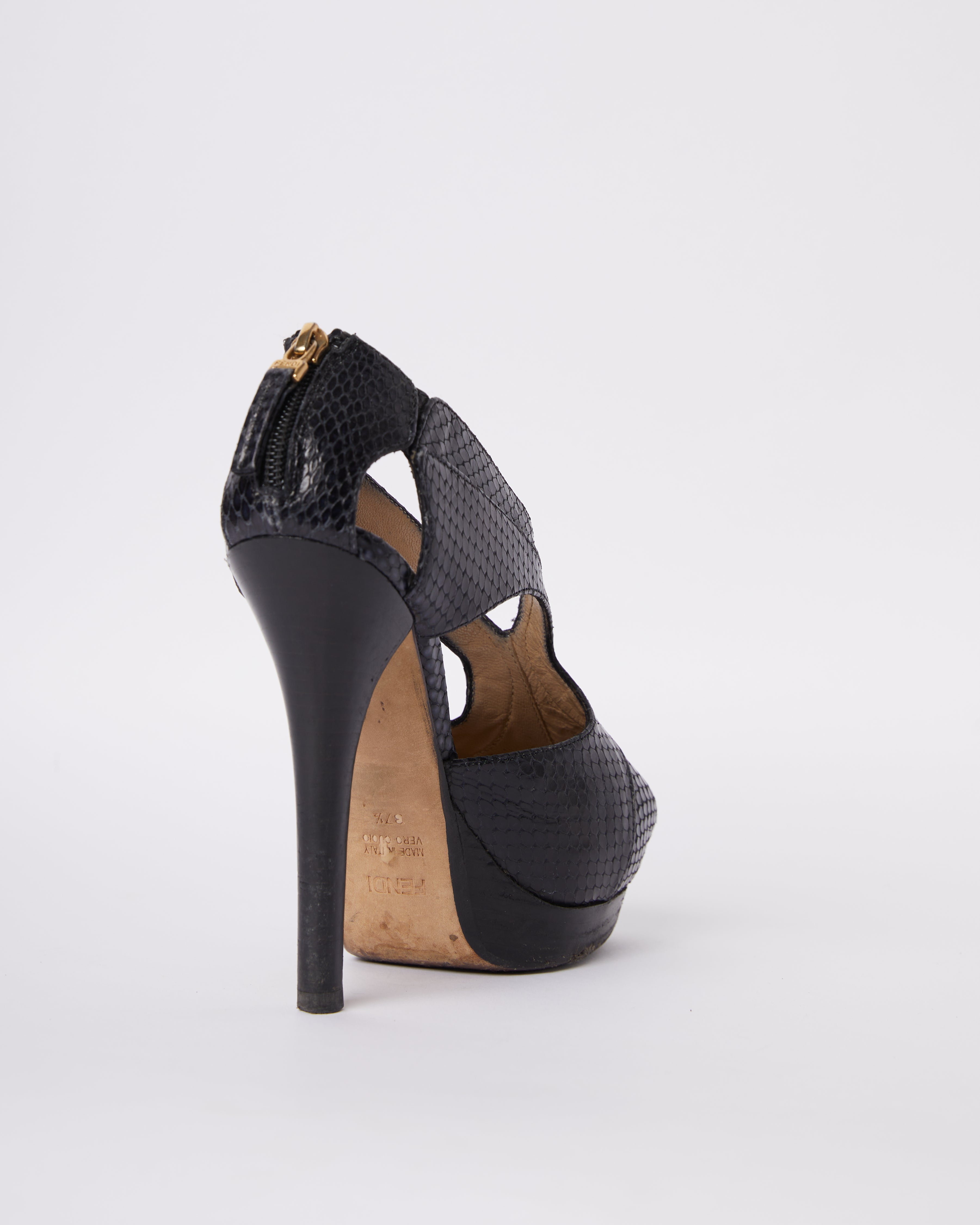 Fendi Platform Peep Toe Booties