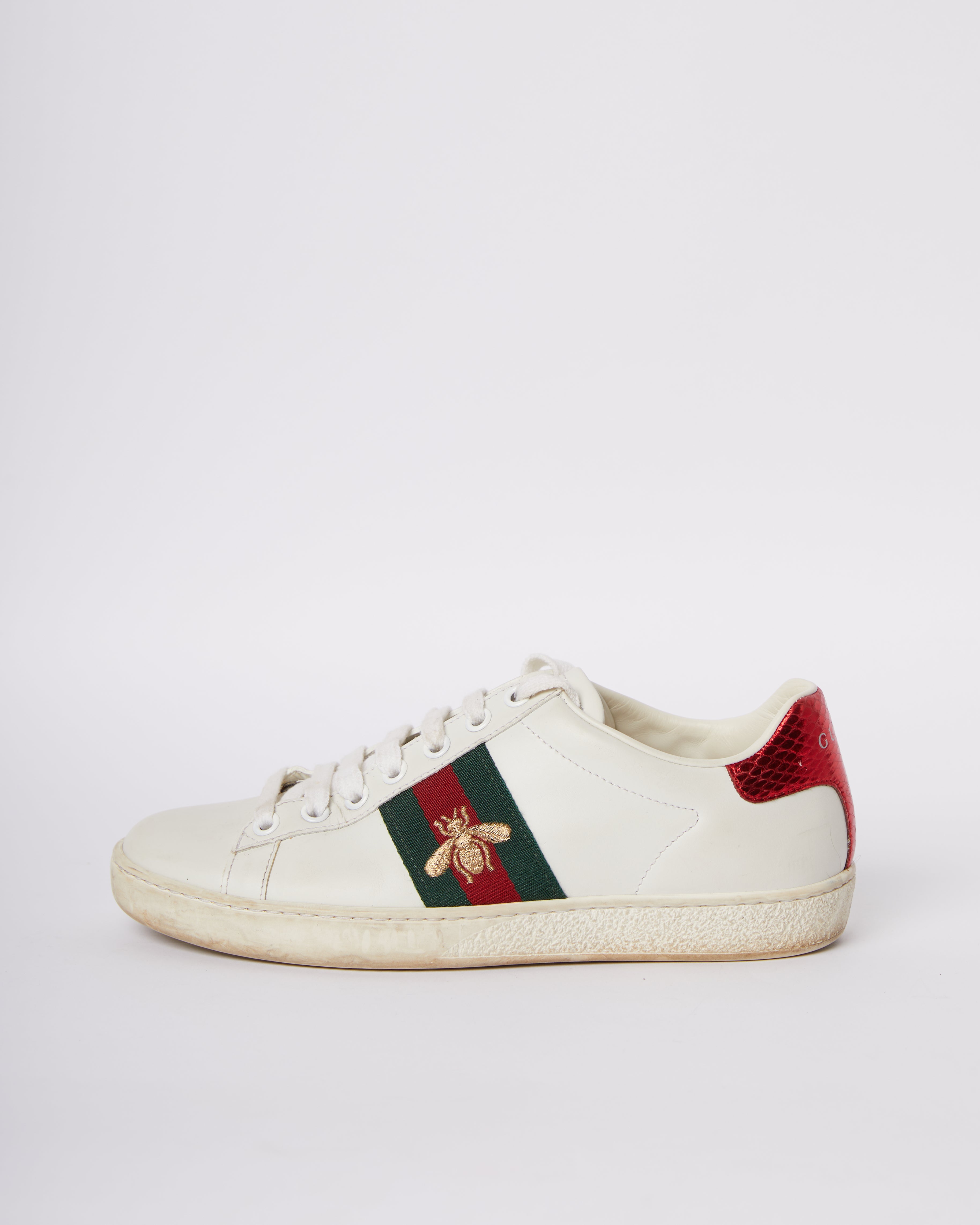 Gucci Sneakers Ace White Red, Green