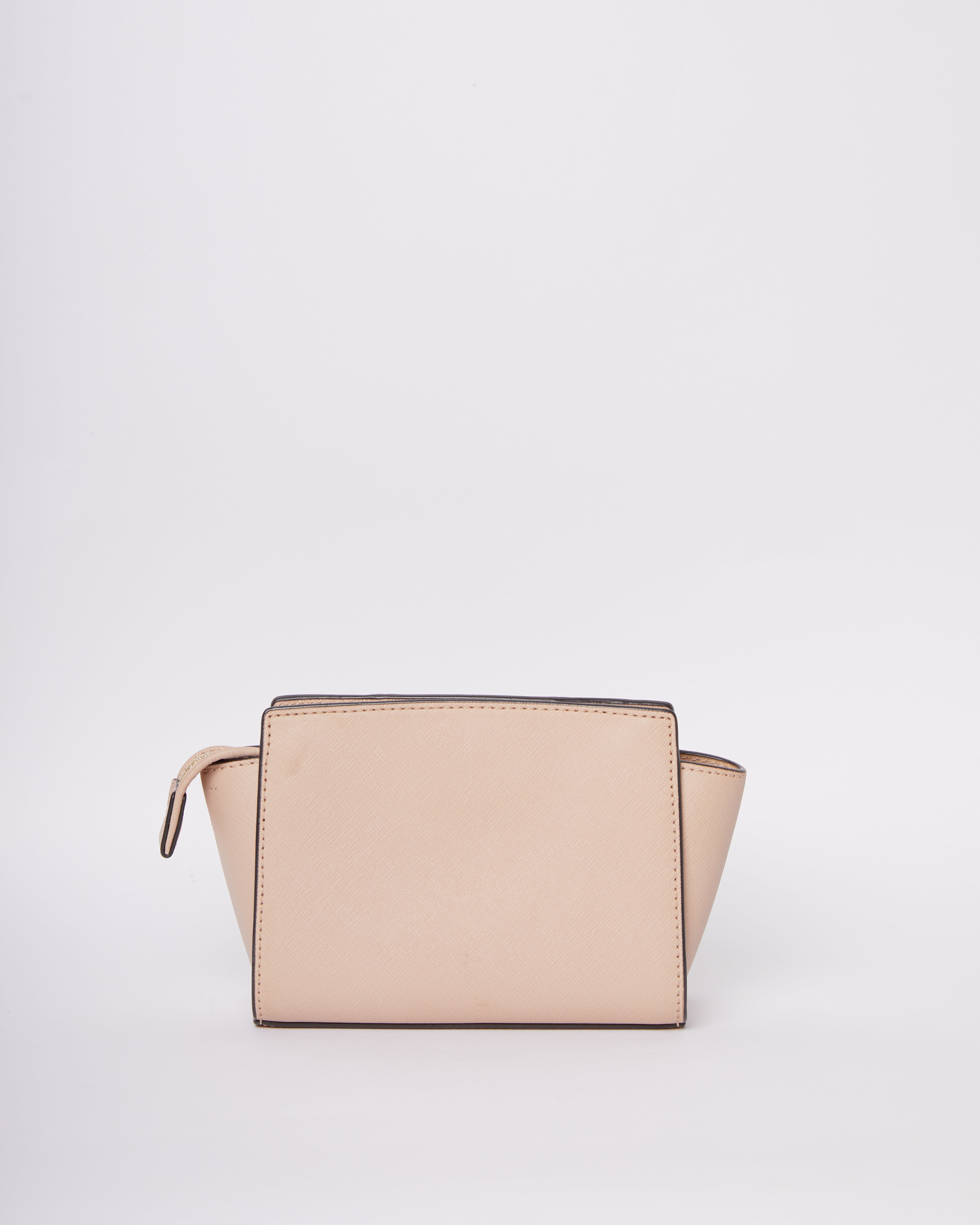 MK Selma Beige Leather Crossbody