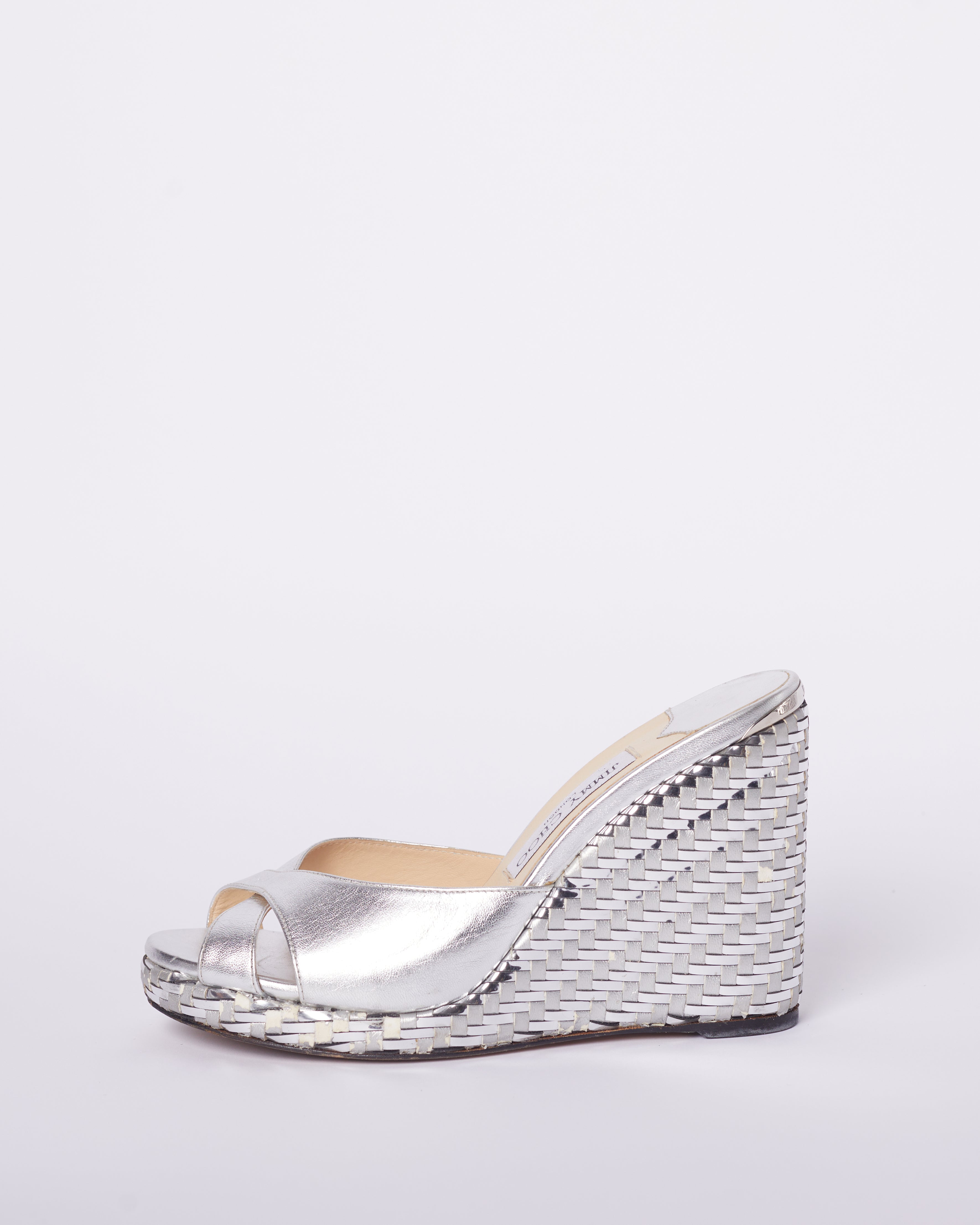 Jimmy Choo Almer Mules In Silver