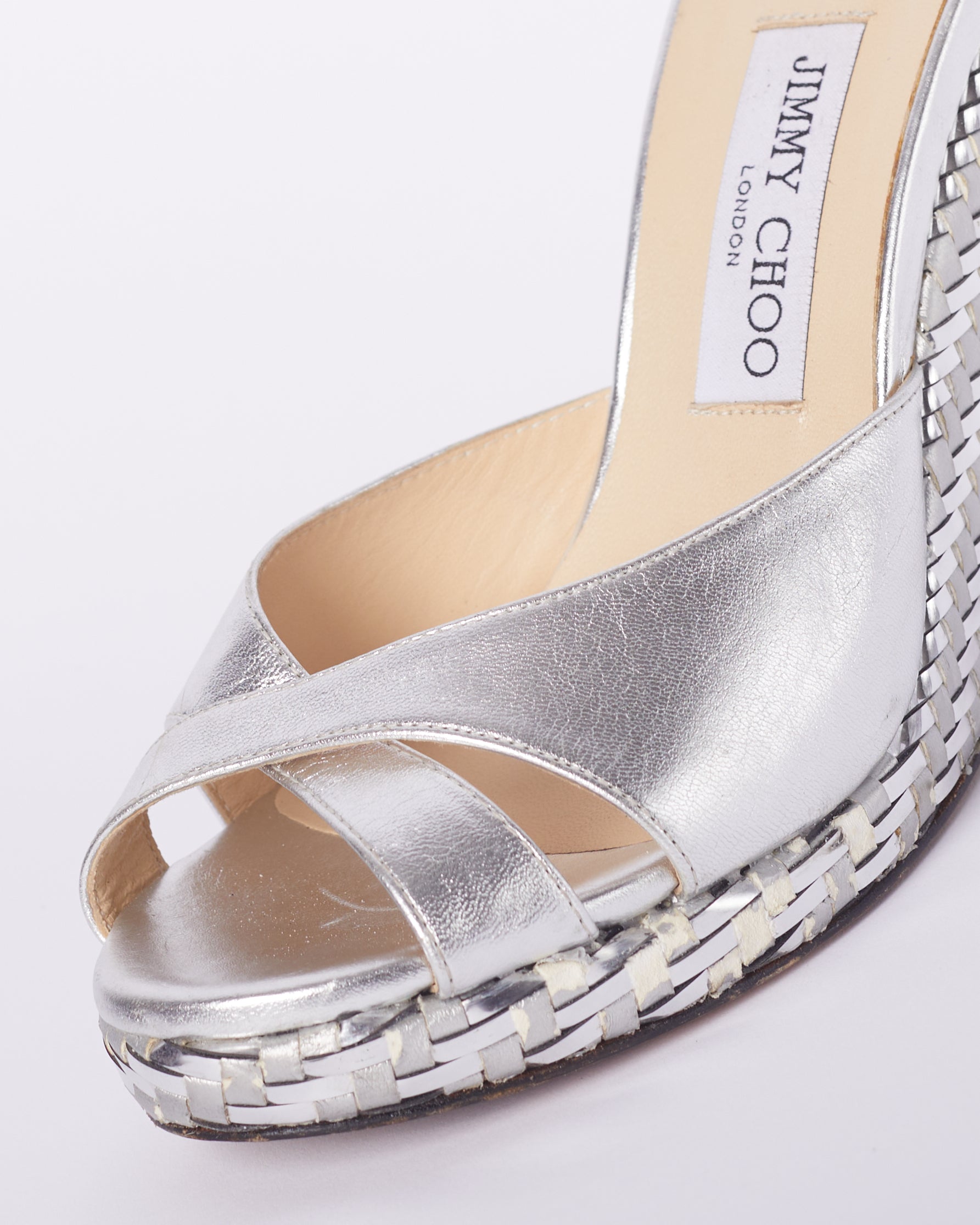 Jimmy Choo Almer Mules In Silver