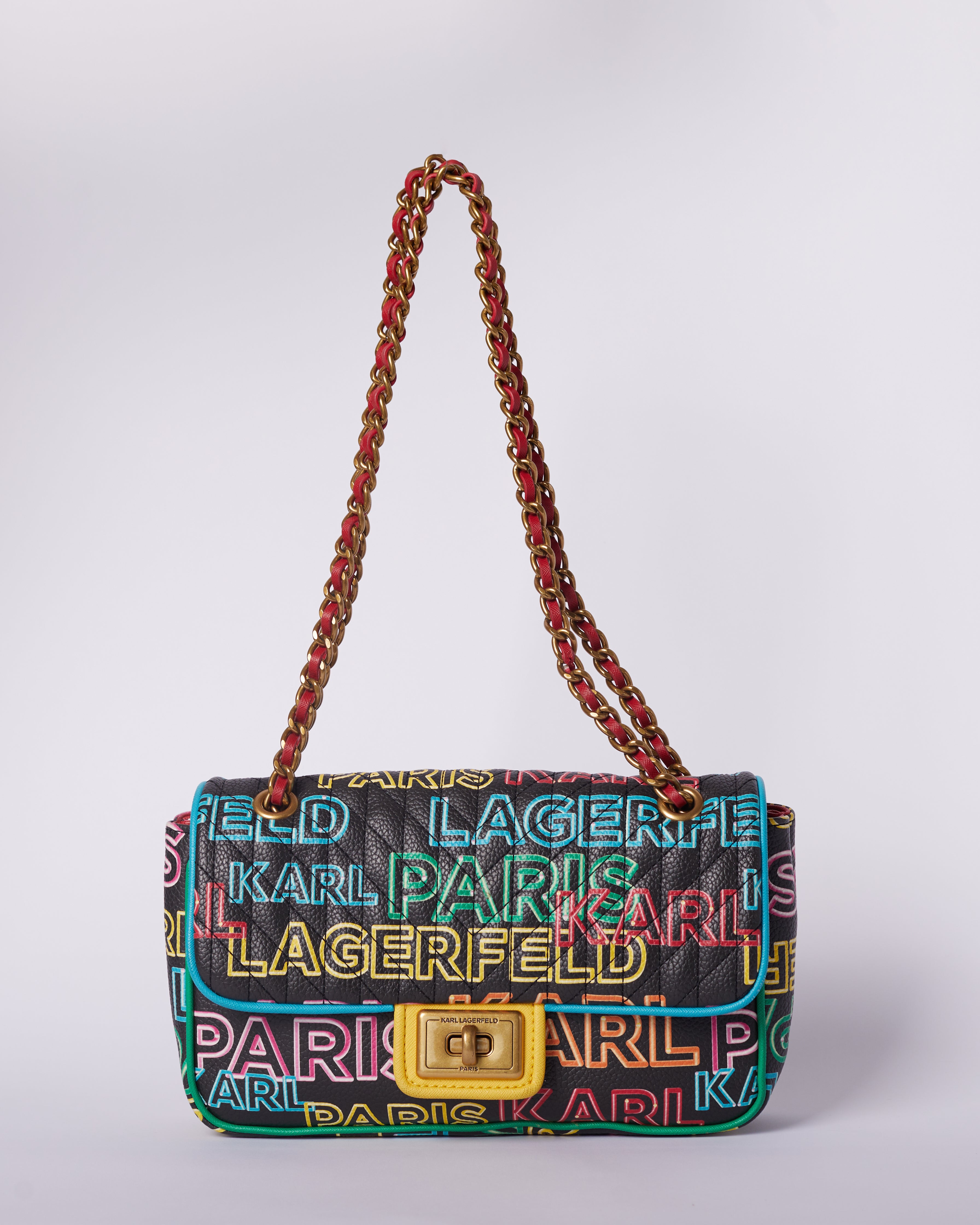 Karl Legarfeld Paris Neon Agyness Crossbody Shoulder Bag