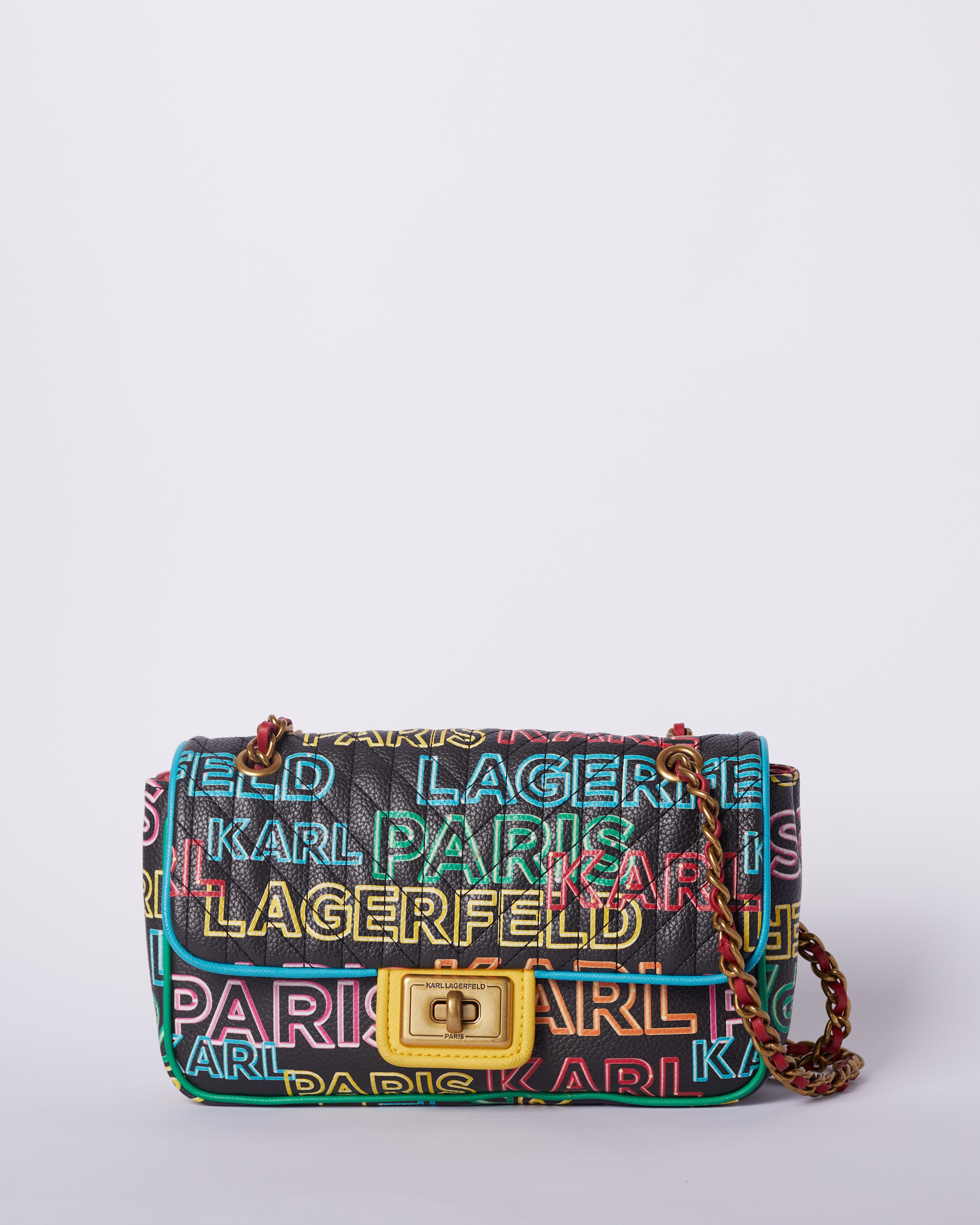 Karl Legarfeld Paris Neon Agyness Crossbody Shoulder Bag