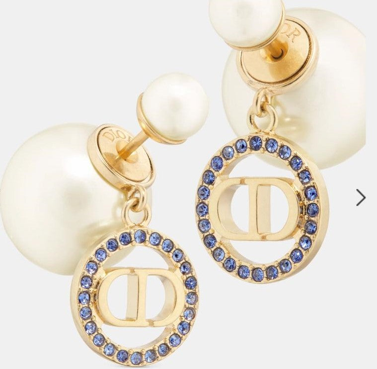 New Dior Tribales Earrings In Gold Finish Metal