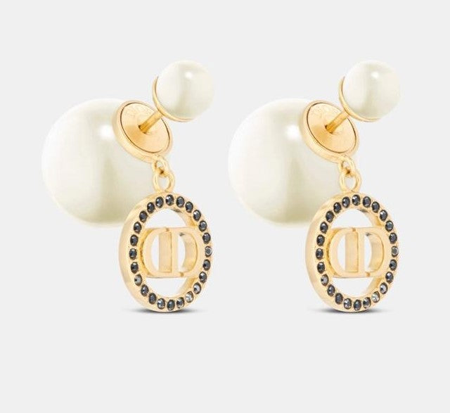 New Dior Tribales Earrings In Gold Finish Metal