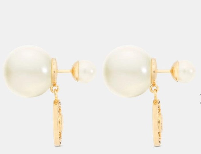 New Dior Tribales Earrings In Gold Finish Metal