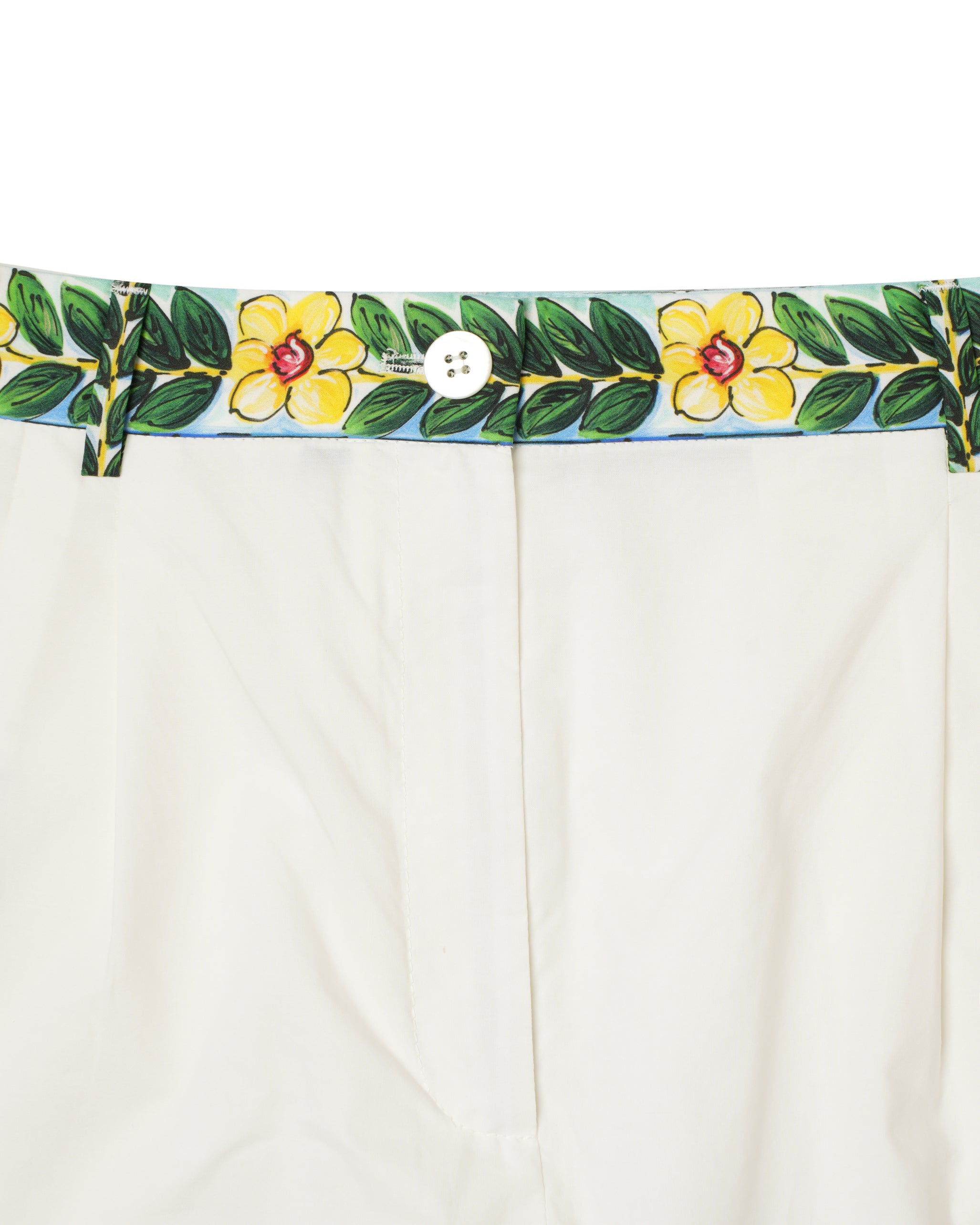 Dolce & Gabbana Placement Print Floral Cotton Shorts