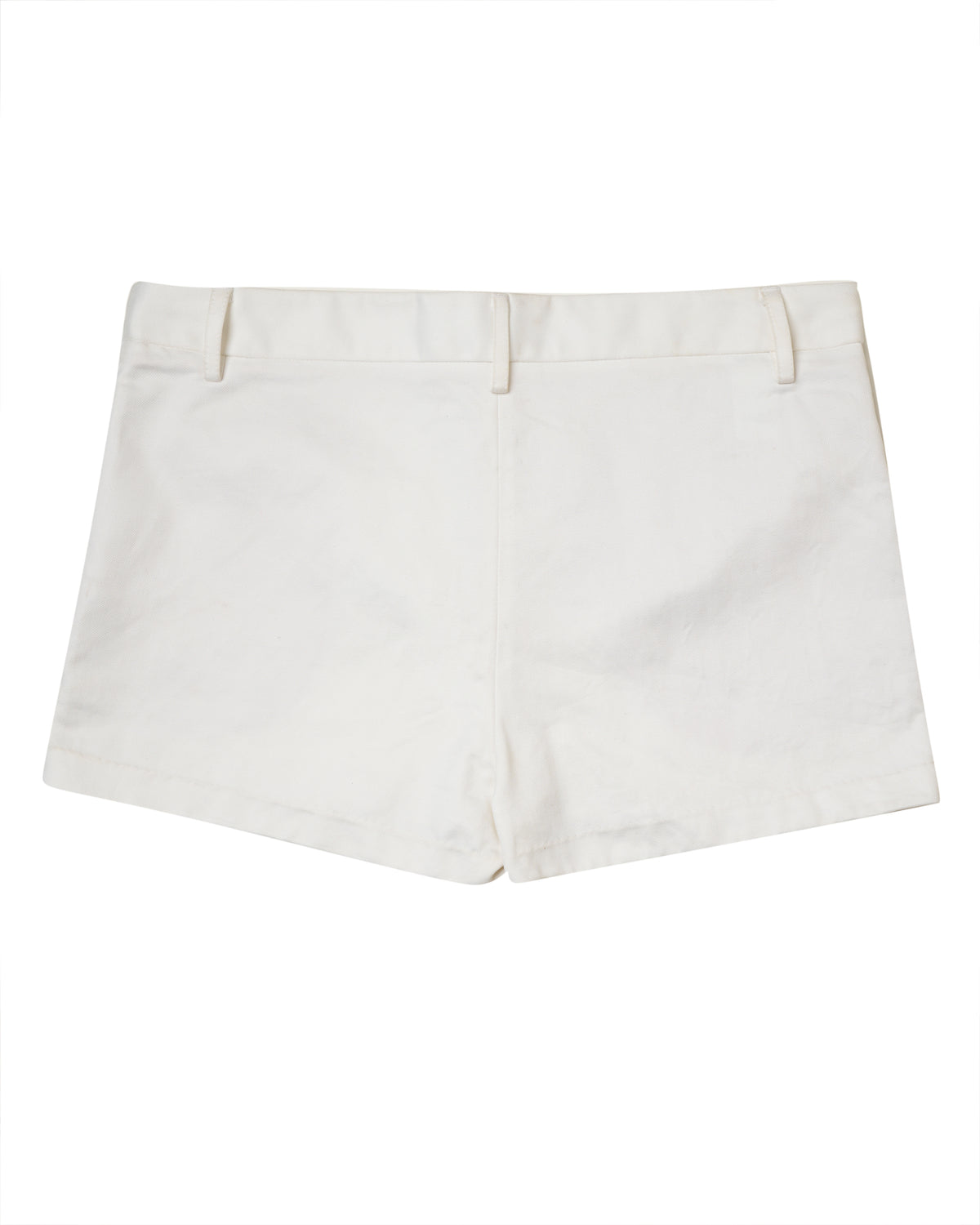 Moschino White Shorts With Gold Chain