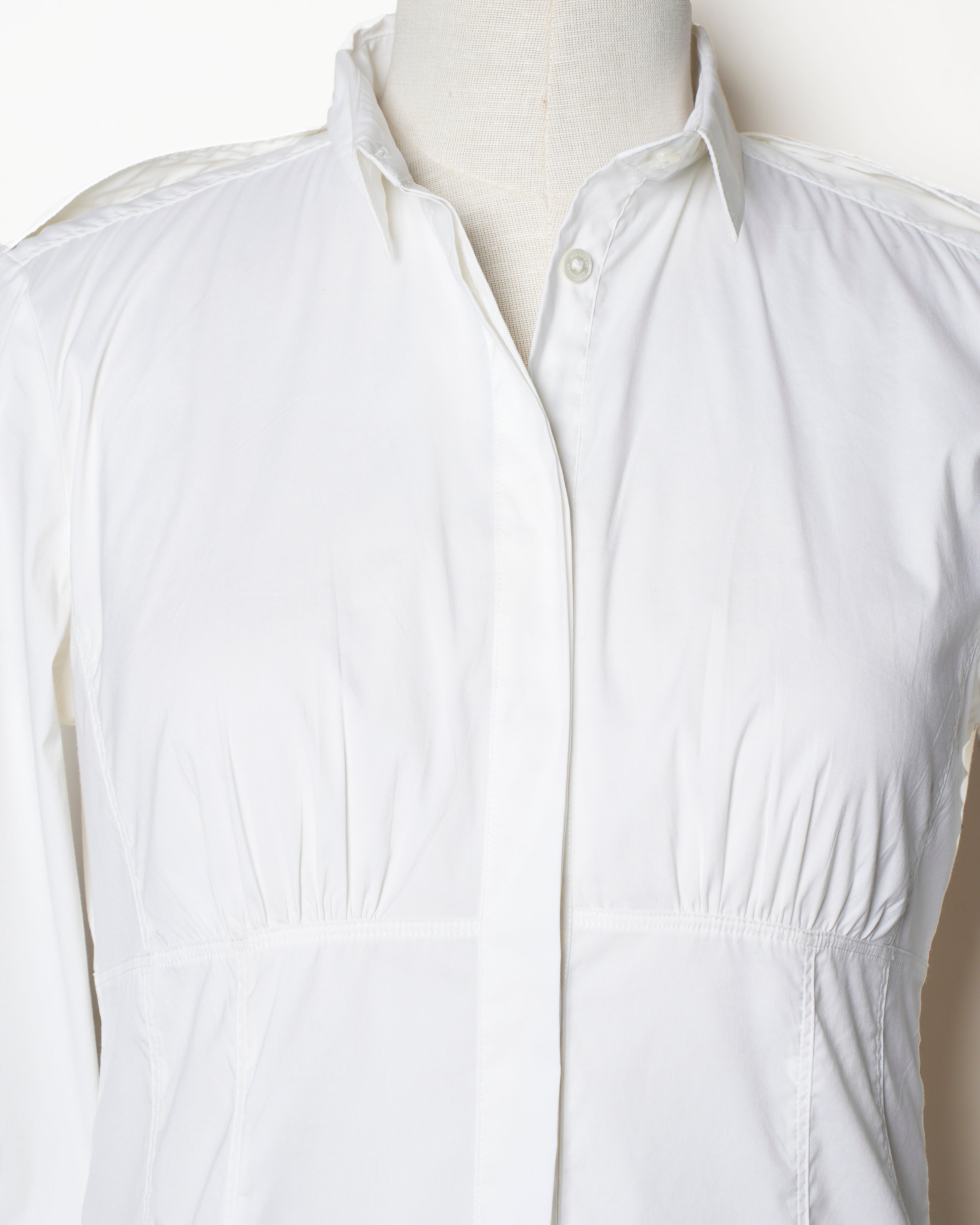 Burberry Off White Long Sleeve Shirt