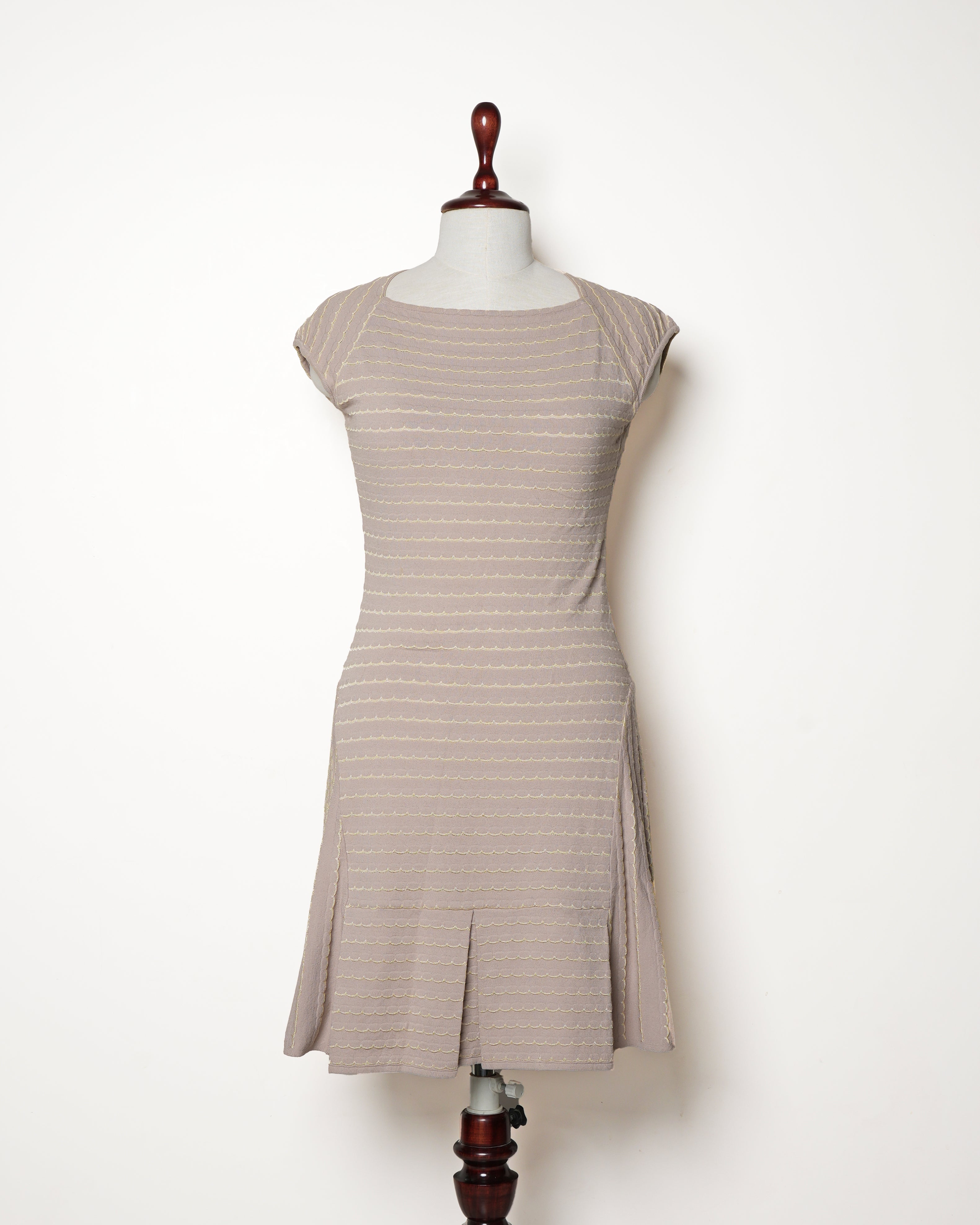 M Missoni Beige Sleeveless Knit Dress