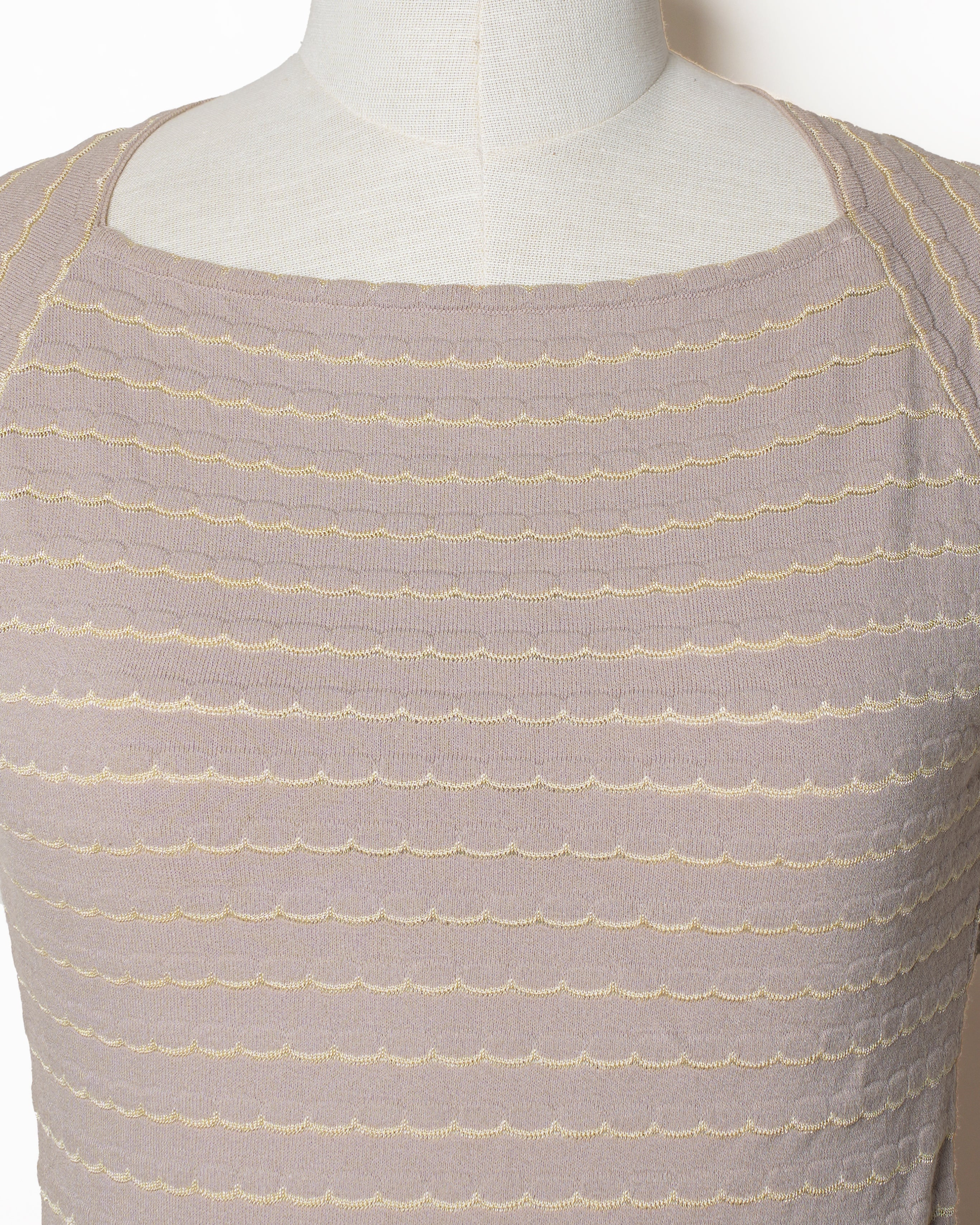 M Missoni Beige Sleeveless Knit Dress