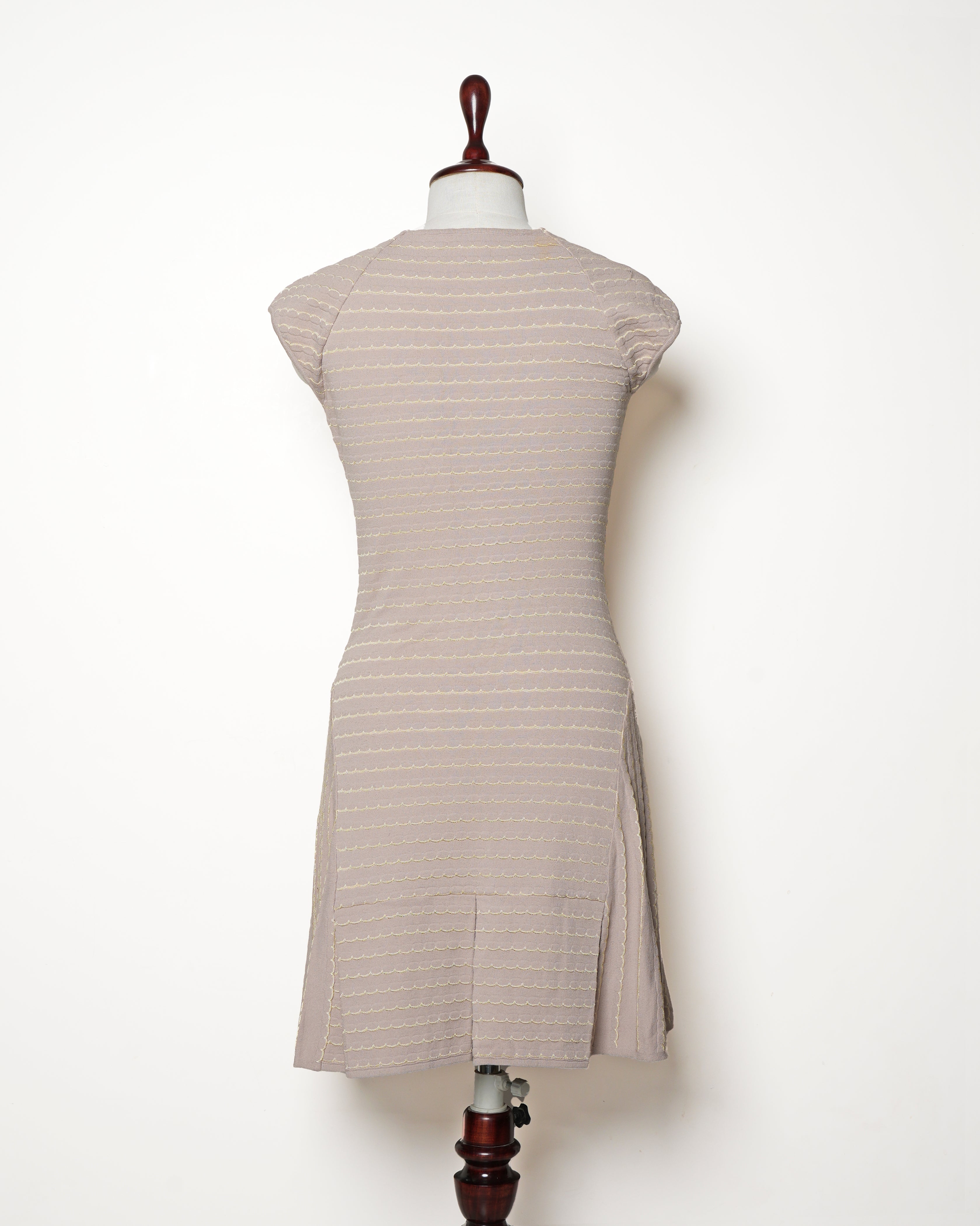 M Missoni Beige Sleeveless Knit Dress