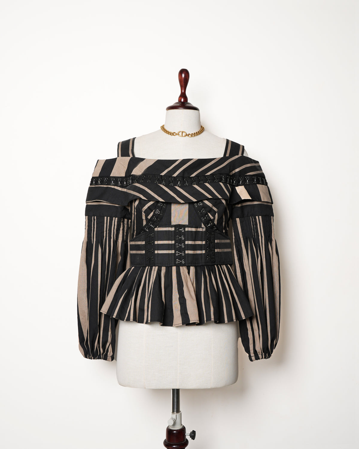 Acler Hook Detailed Stripe Top