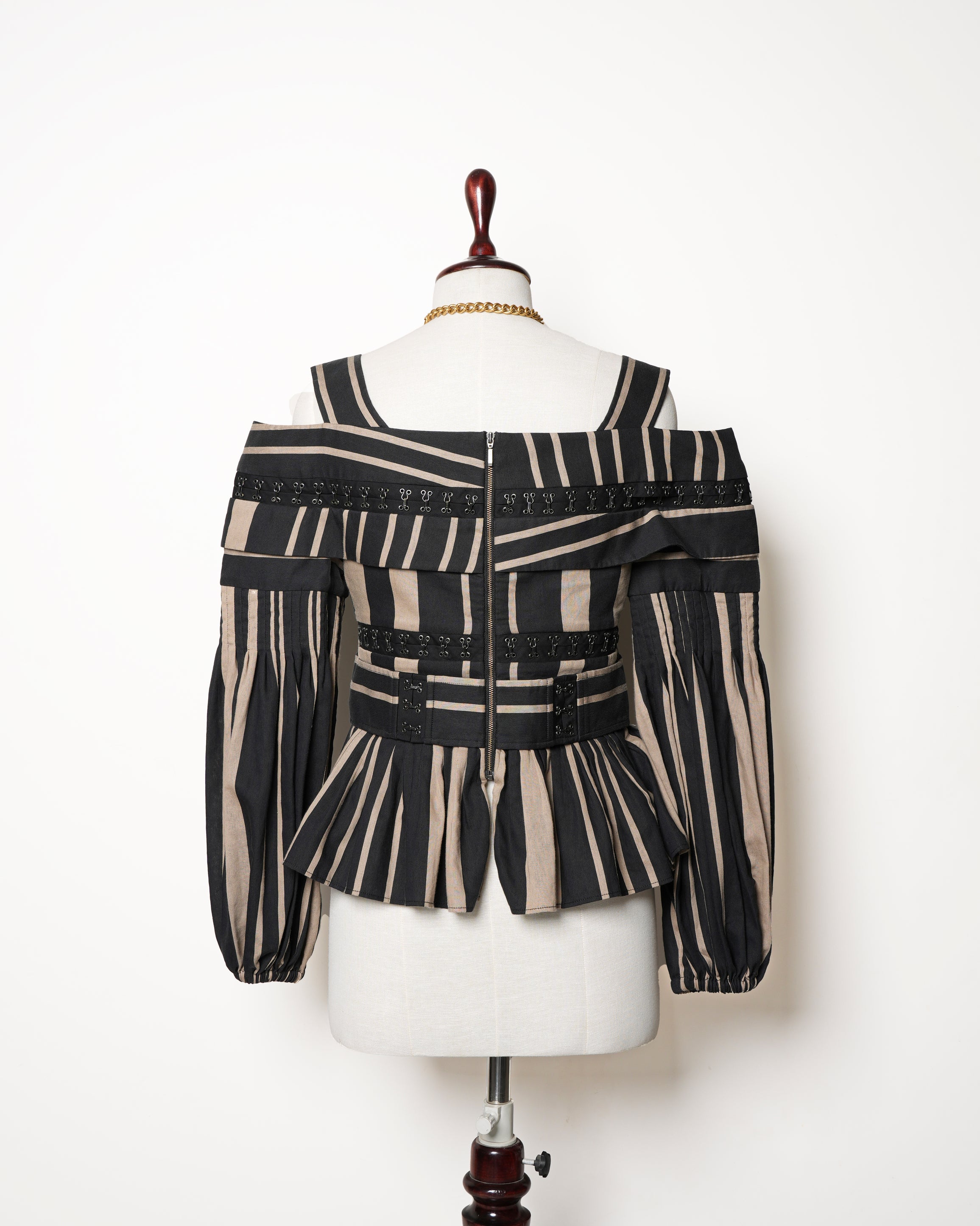 Acler Hook Detailed Stripe Top